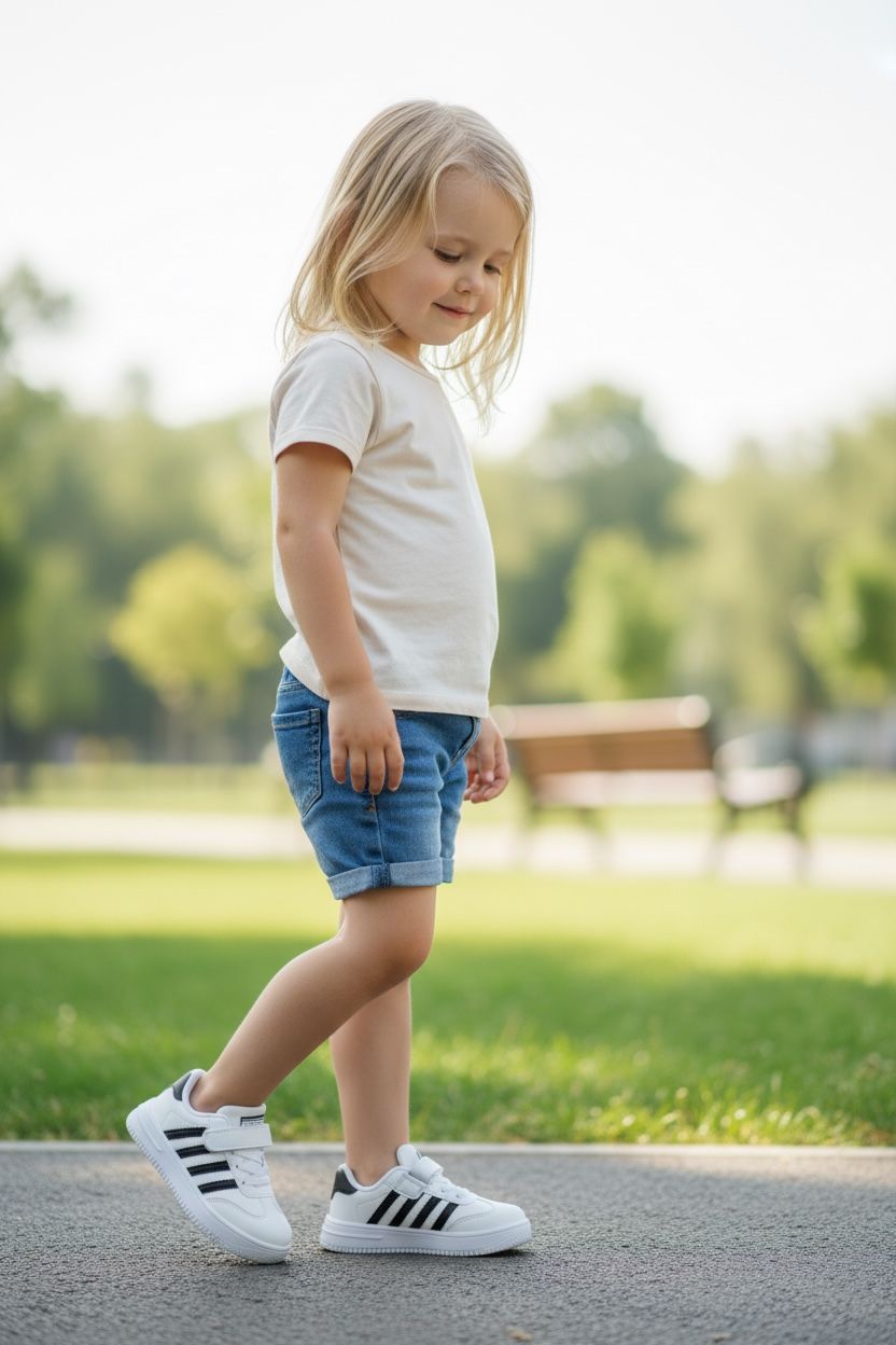 Adidași pentru copii, Model Caro, Piele ecologică, Talpă foarte ușoară, Inchidere cu Arici și șiret elastic