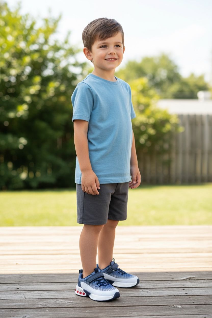 Adidași sport pentru copii, Model Arino, Talpă ușoară, Material textil pânzat, Inchidere cu arici și șiret elastic