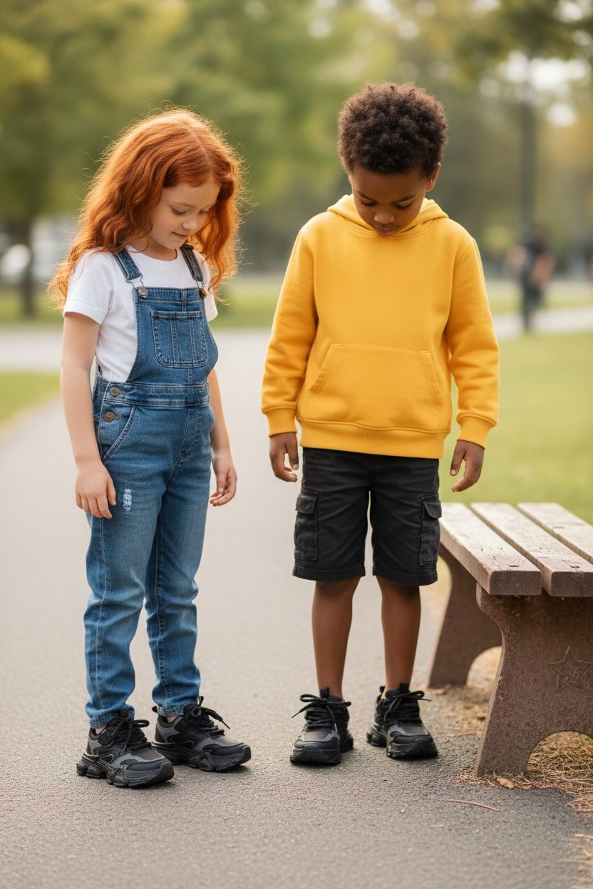 Adidași pentru Copii, Model Auri, Piele ecologică, Talpă din Spumă ultra Ușoară, Inchidere cu șiret, model sport casual pentru fete și băieți