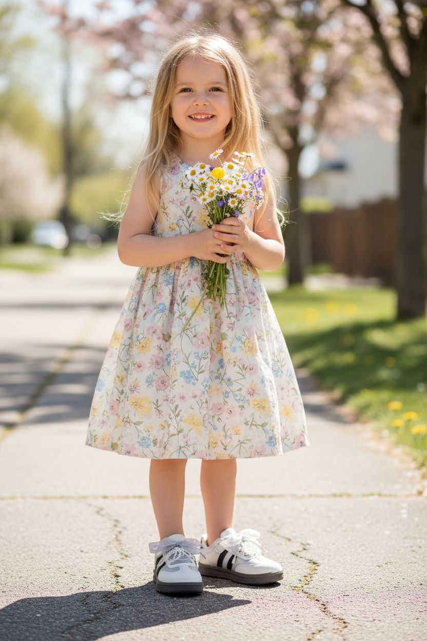 Adidași tip Teniși pentru Fete, Model Mara, Piele ecologică, Talpă flexibilă, Inchidere cu Siret Decorativ