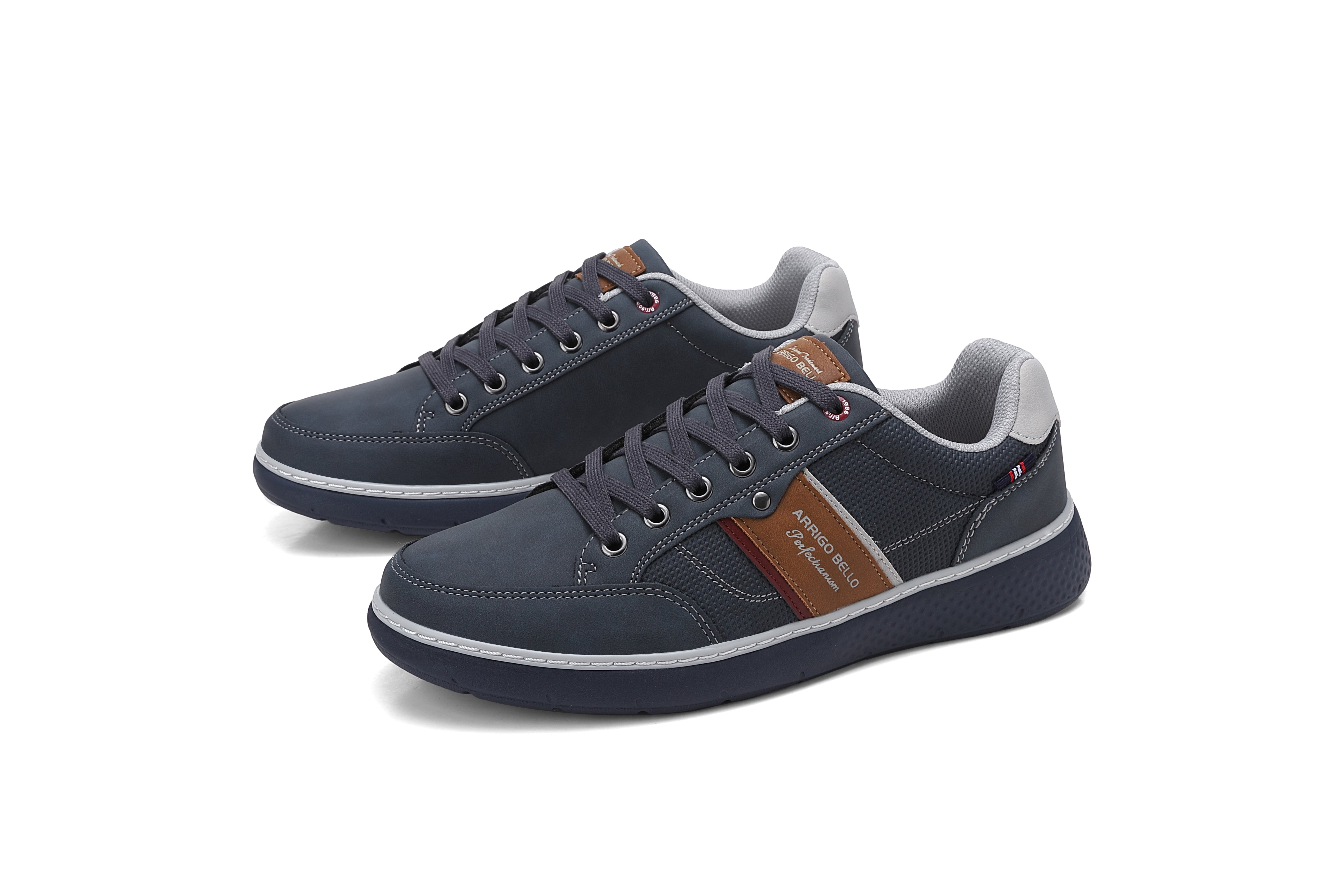 Adidasi Casual pentru Barbati, Model Calder, Talpa Usoara din spuma, Piele ecologica premium, Arrigo Bello