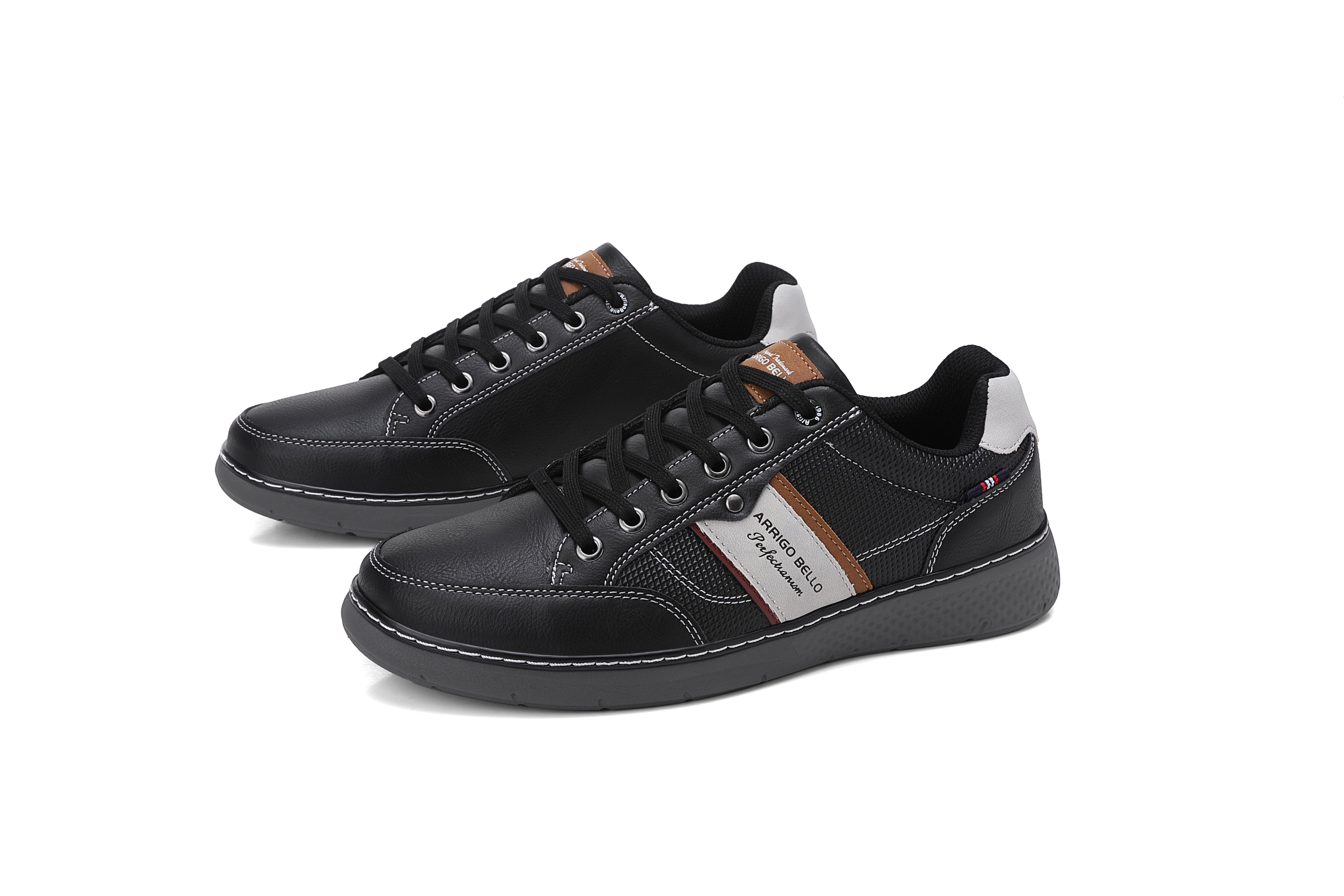 Adidasi Casual pentru Barbati, Model Calder, Talpa Usoara din spuma, Piele ecologica premium, Arrigo Bello