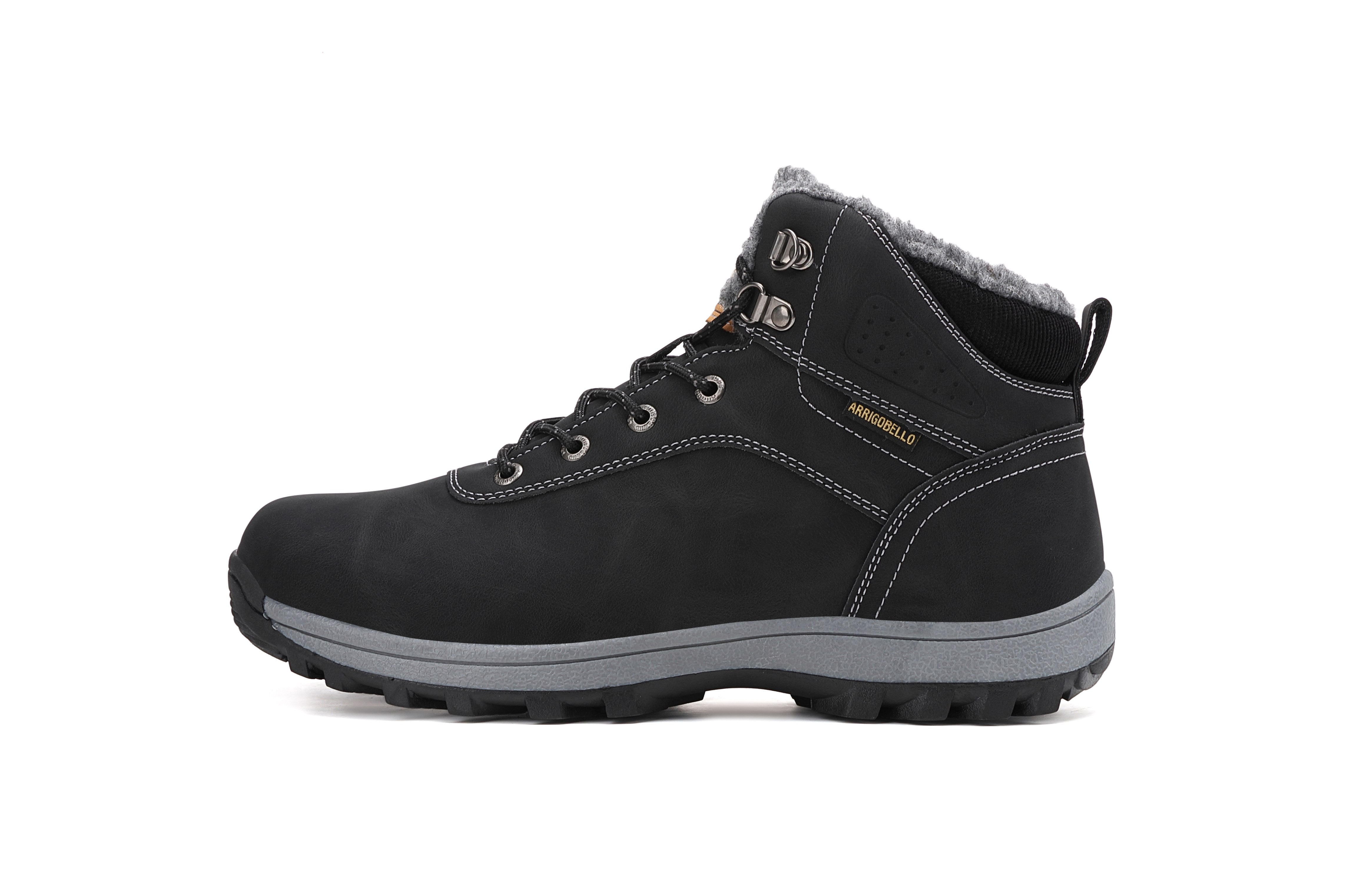 Ghete îmblănite Max pentru bărbați, talpă cusută, piele ecologică, Antiderapante, Arrigo Bello