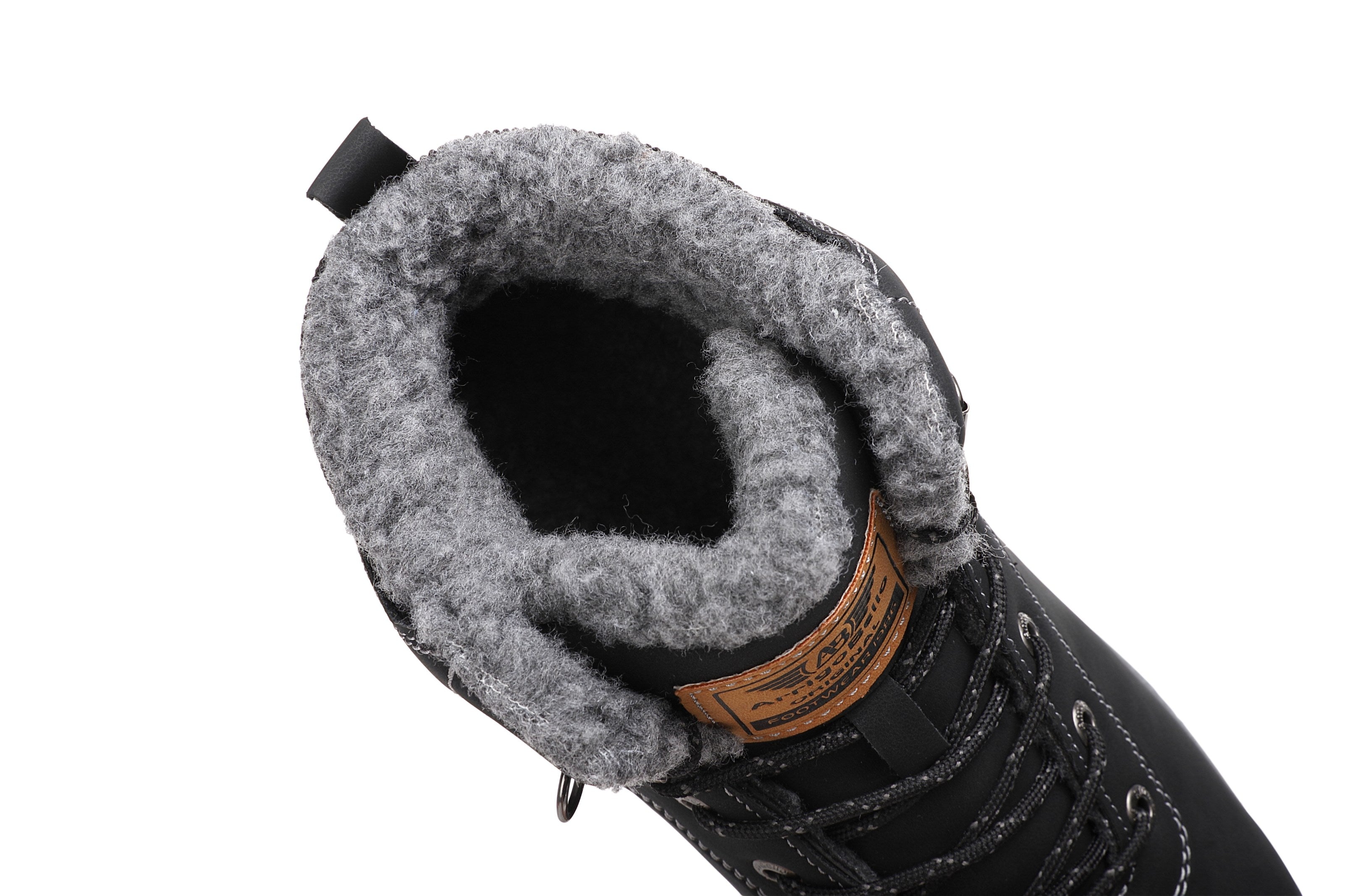 Ghete îmblănite Max pentru bărbați, talpă cusută, piele ecologică, Antiderapante, Arrigo Bello