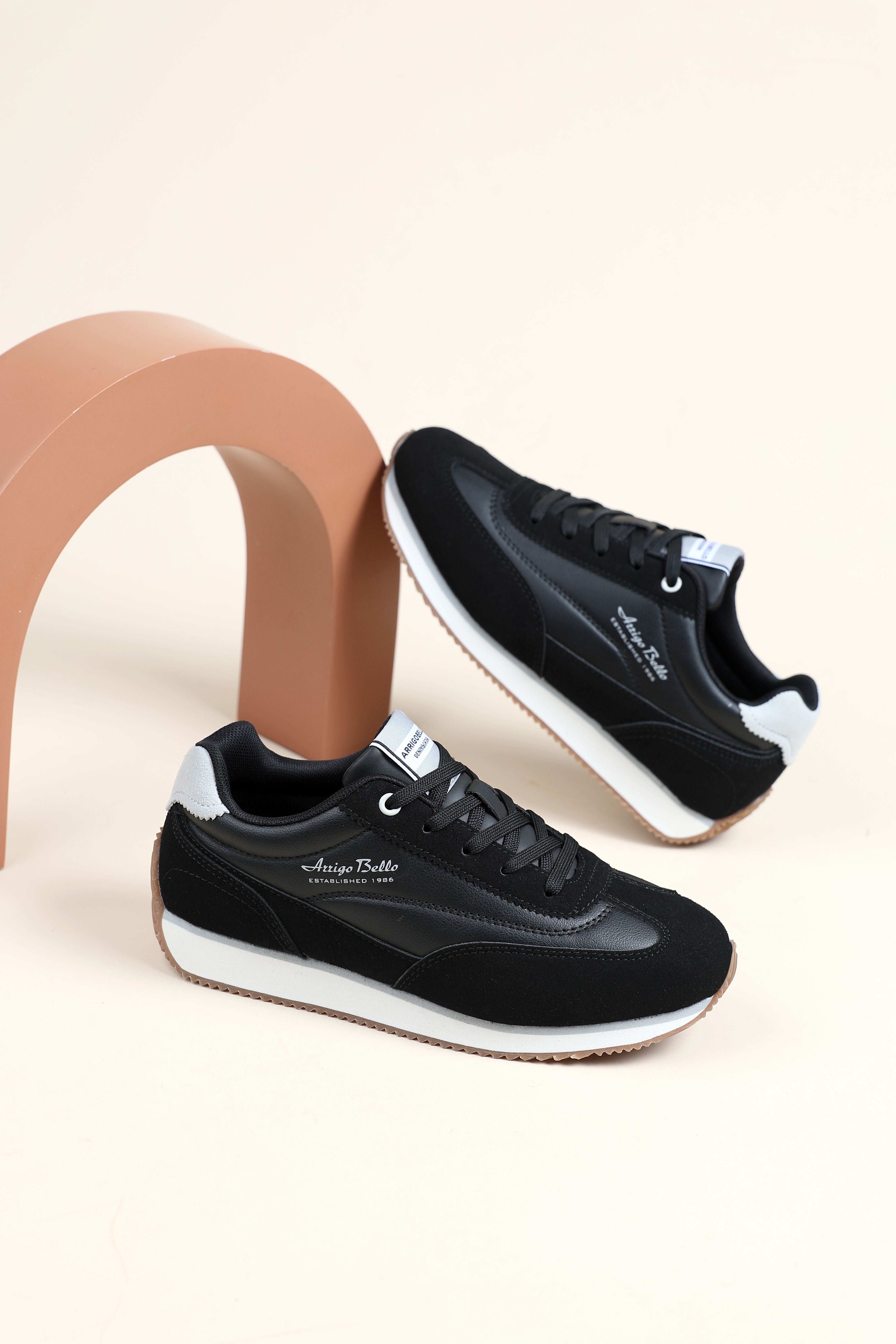 Pantofi casual pentru Dama, Model Lisa, Piele ecologica cu insertii piele naturala, Talpa subtire, Arrigo Bello