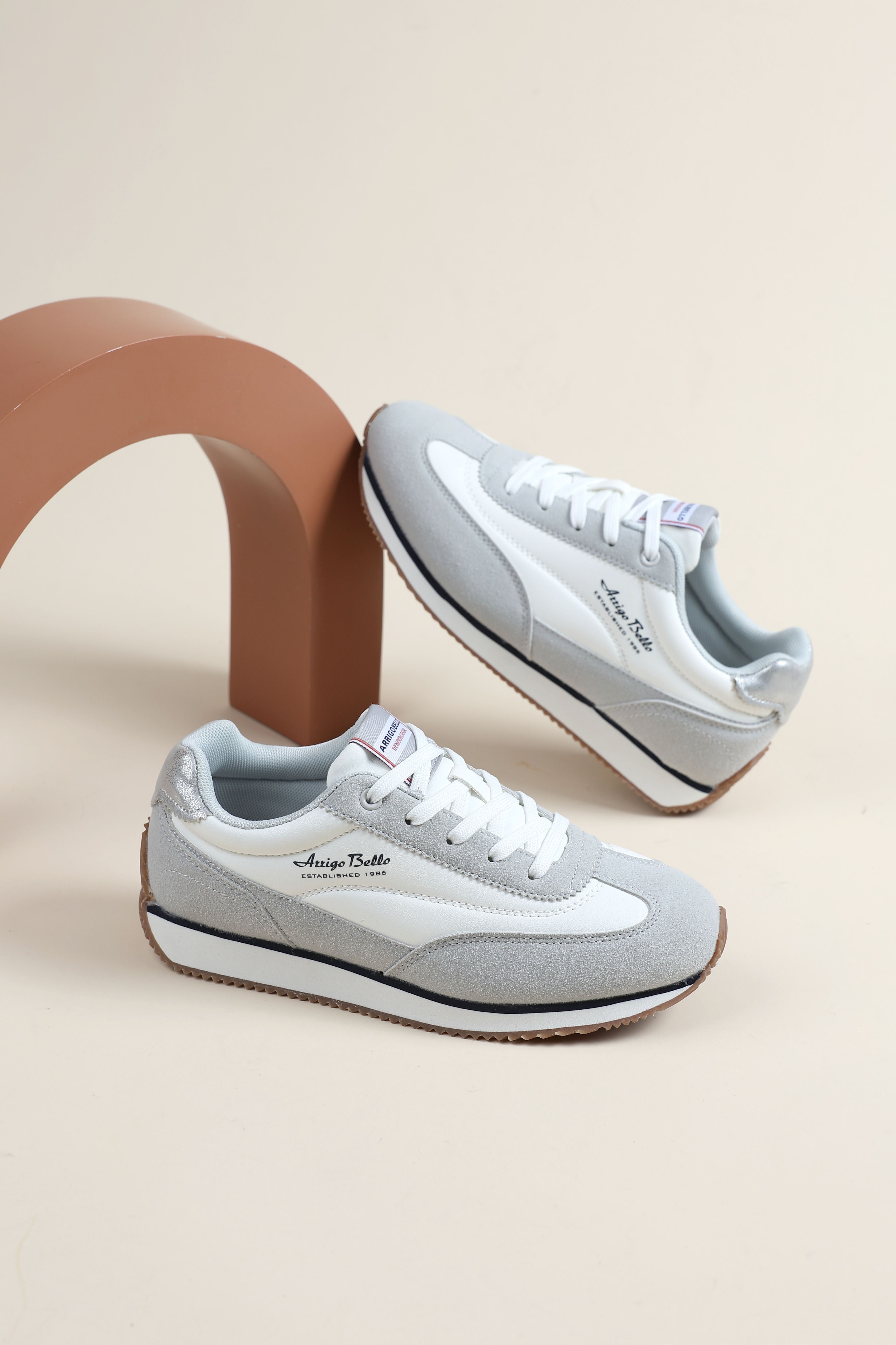 Pantofi casual pentru Dama, Model Lisa, Piele ecologica cu insertii piele naturala, Talpa subtire, Arrigo Bello