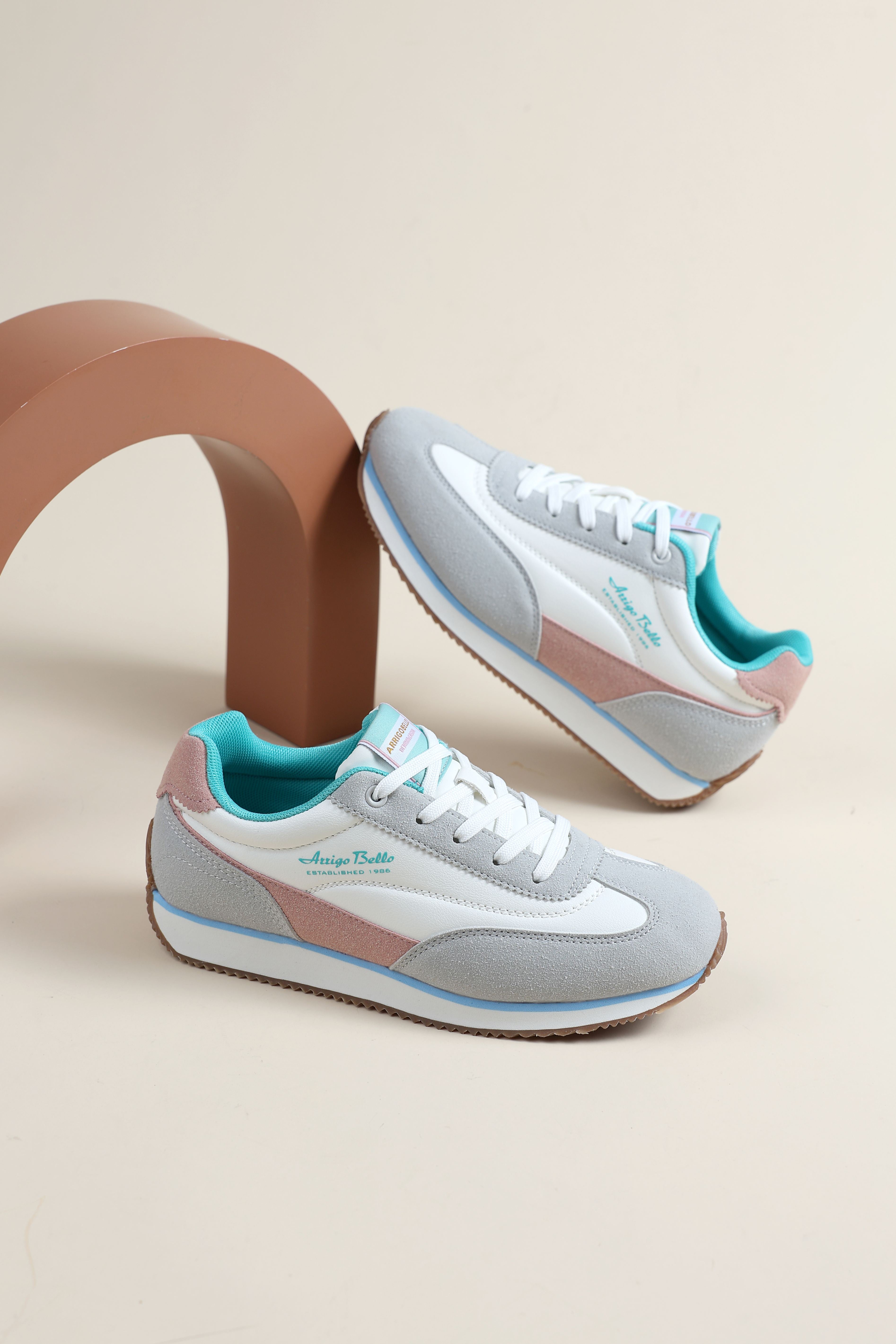 Pantofi casual pentru Dama, Model Lisa, Piele ecologica cu insertii piele naturala, Talpa subtire, Arrigo Bello