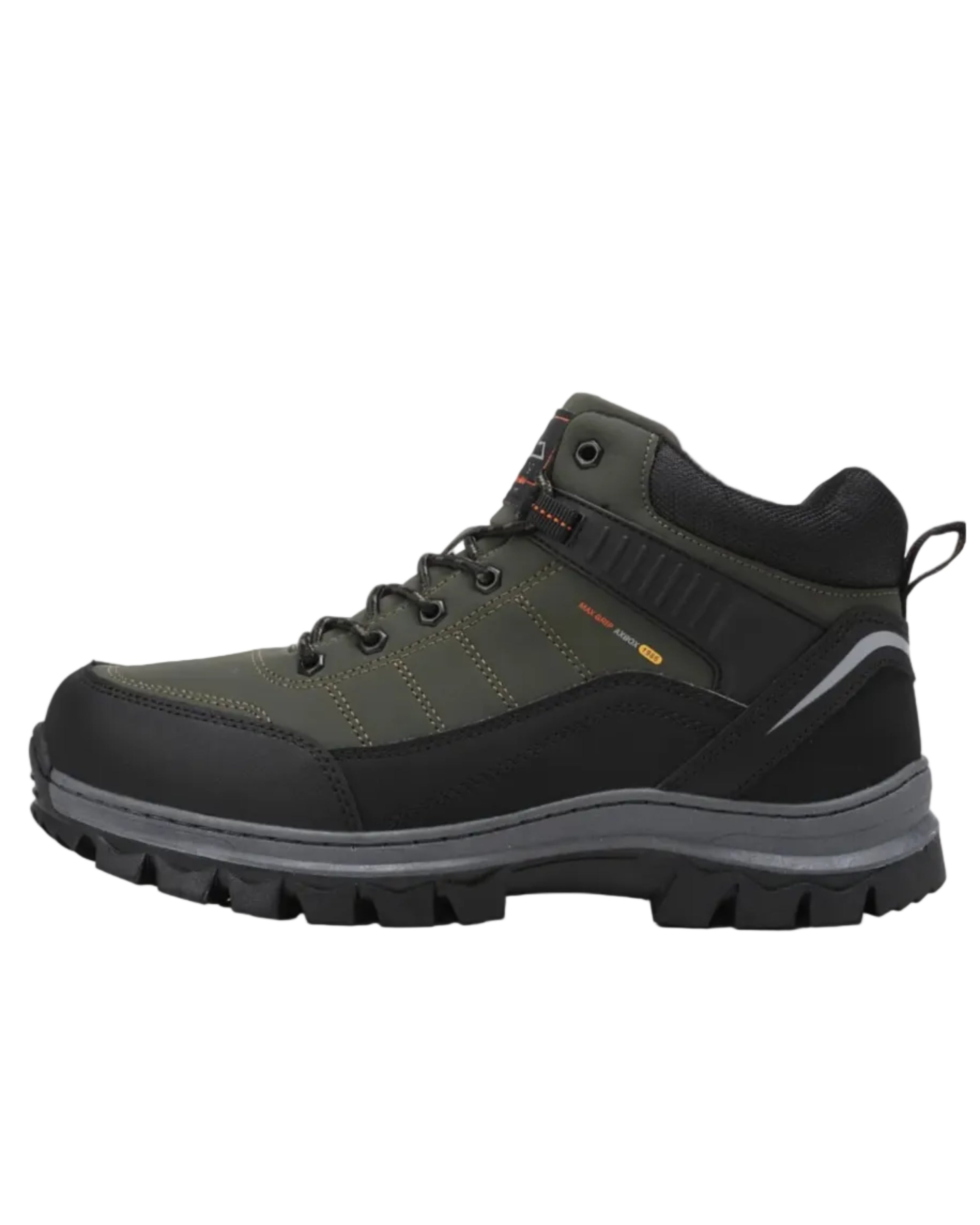 Bocanci imblaniti pentru Barbati, Model Cezar,Piele ecologica Premium, Rezistenti si Confortabili, Talpa cusuta, Antiderapanta, Ax Boxing, Khaki