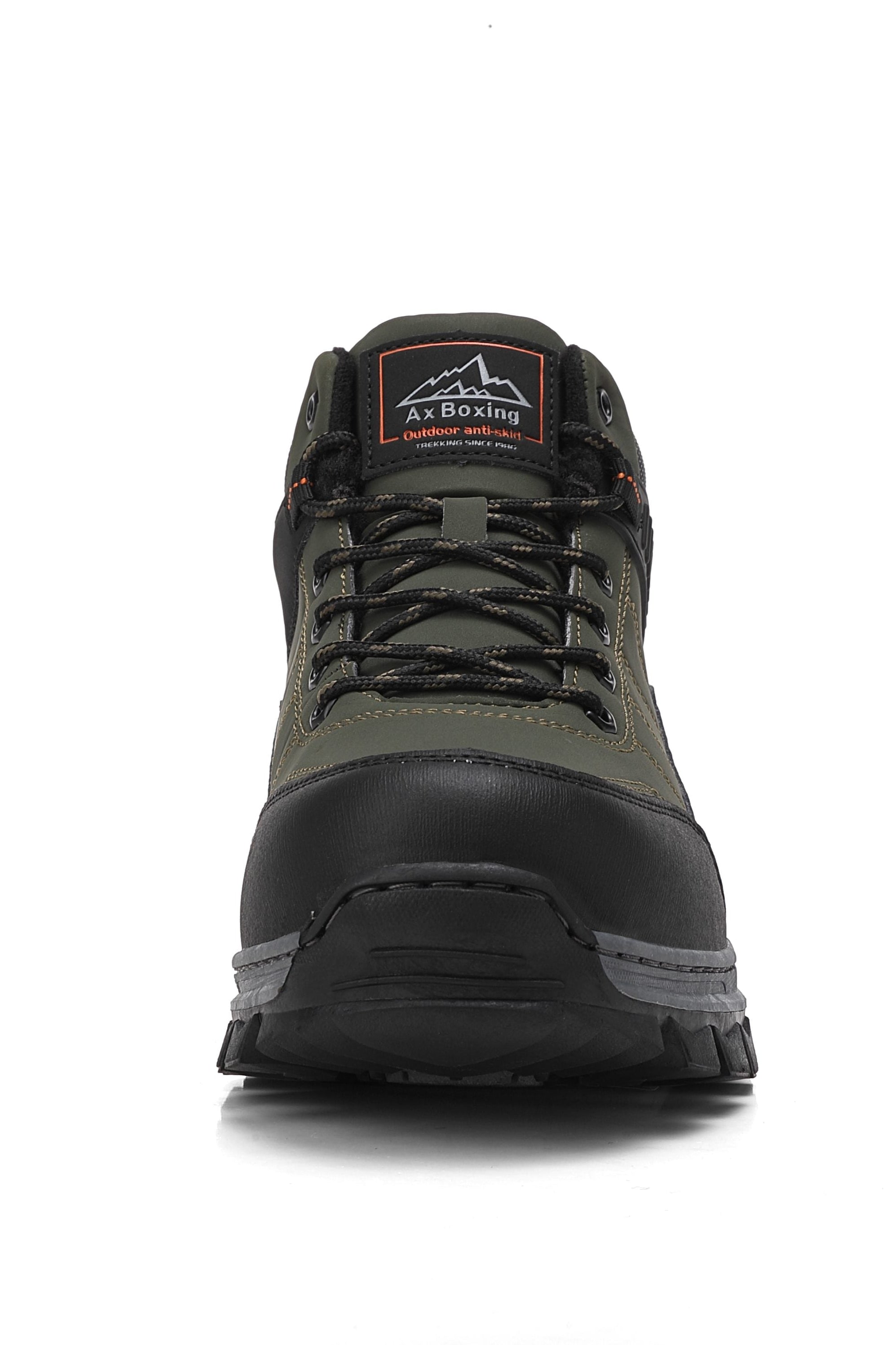 Bocanci imblaniti pentru Barbati, Model Cezar,Piele ecologica Premium, Rezistenti si Confortabili, Talpa cusuta, Antiderapanta, Ax Boxing, Khaki