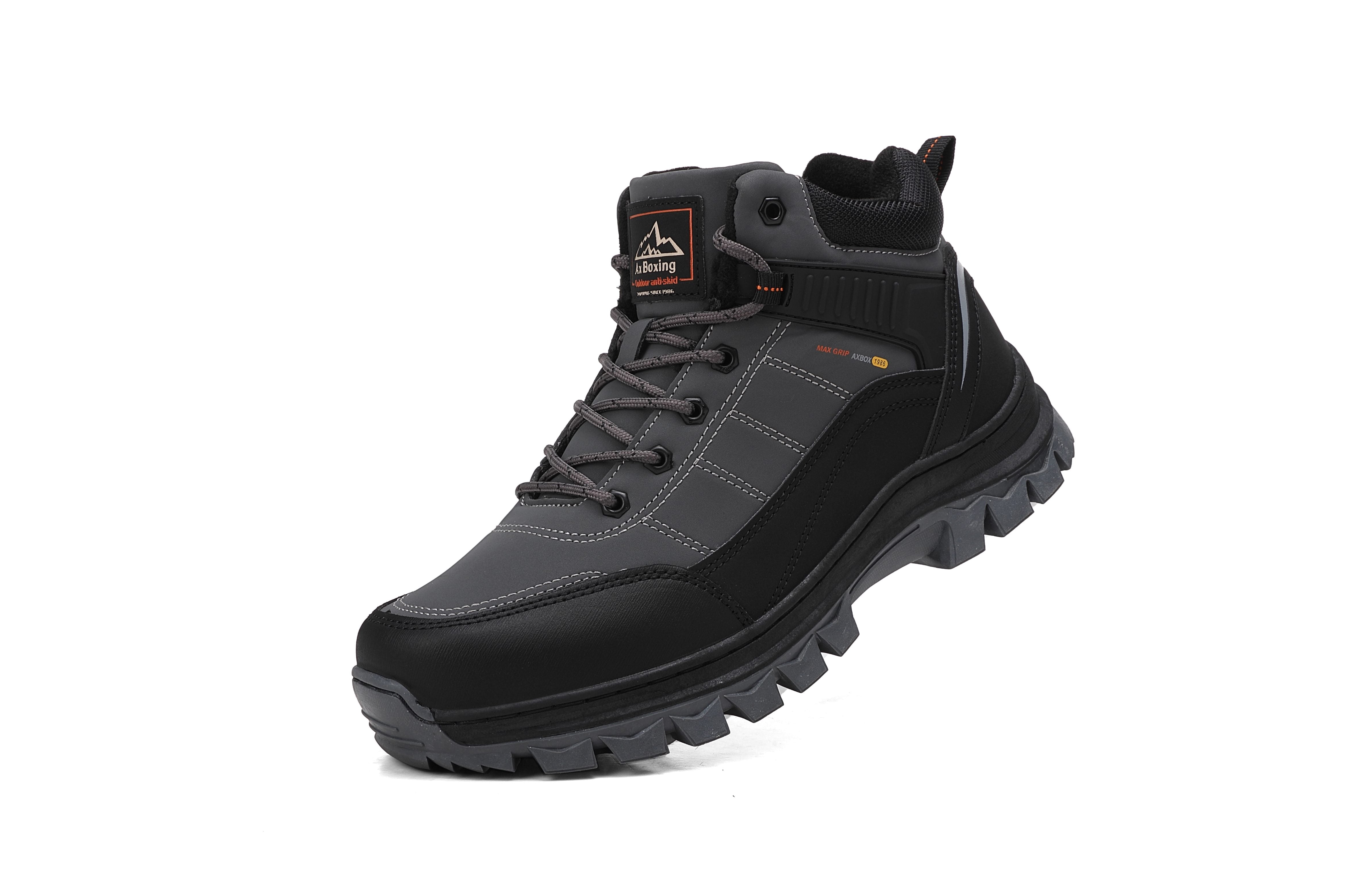 Bocanci imblaniti Cezar pentru Barbati, Piele ecologica Premium, Rezistenti si Confortabili, Talpa cusuta, Antiderapanta, Ax Boxing