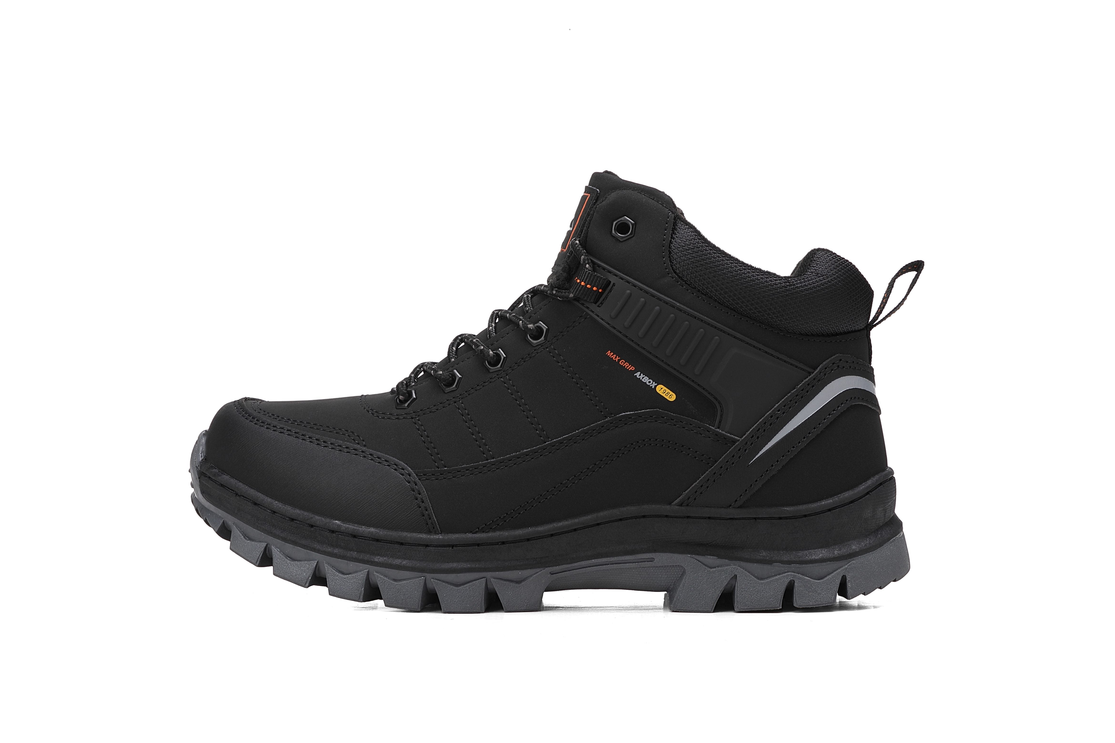 Bocanci imblaniti Cezar pentru Barbati, Piele ecologica Premium, Rezistenti si Confortabili, Talpa cusuta, Antiderapanta, Ax Boxing