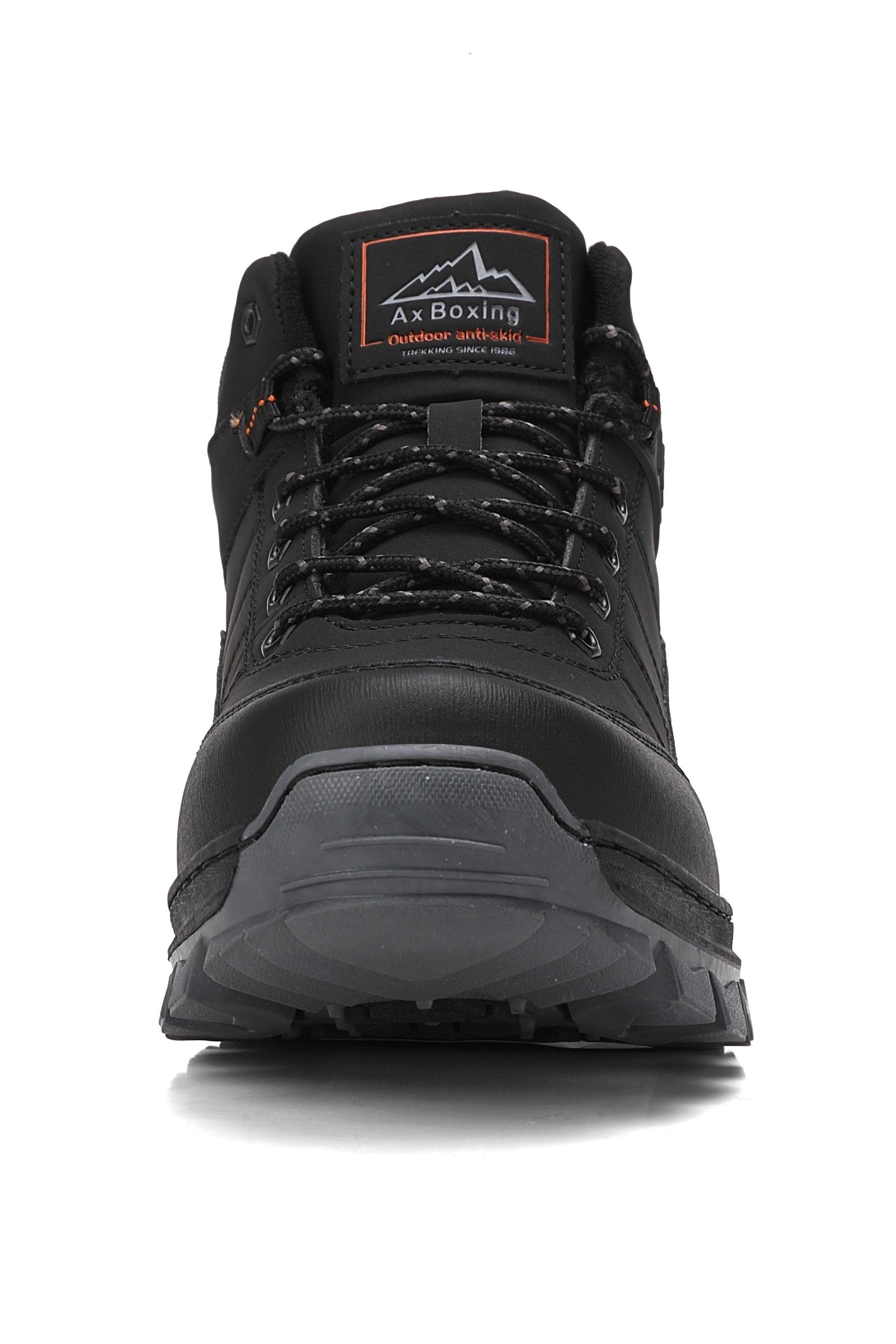 Bocanci imblaniti pentru Barbati, Model Cezar,Piele ecologica Premium, Rezistenti si Confortabili, Talpa cusuta, Antiderapanta, Ax Boxing, Negru