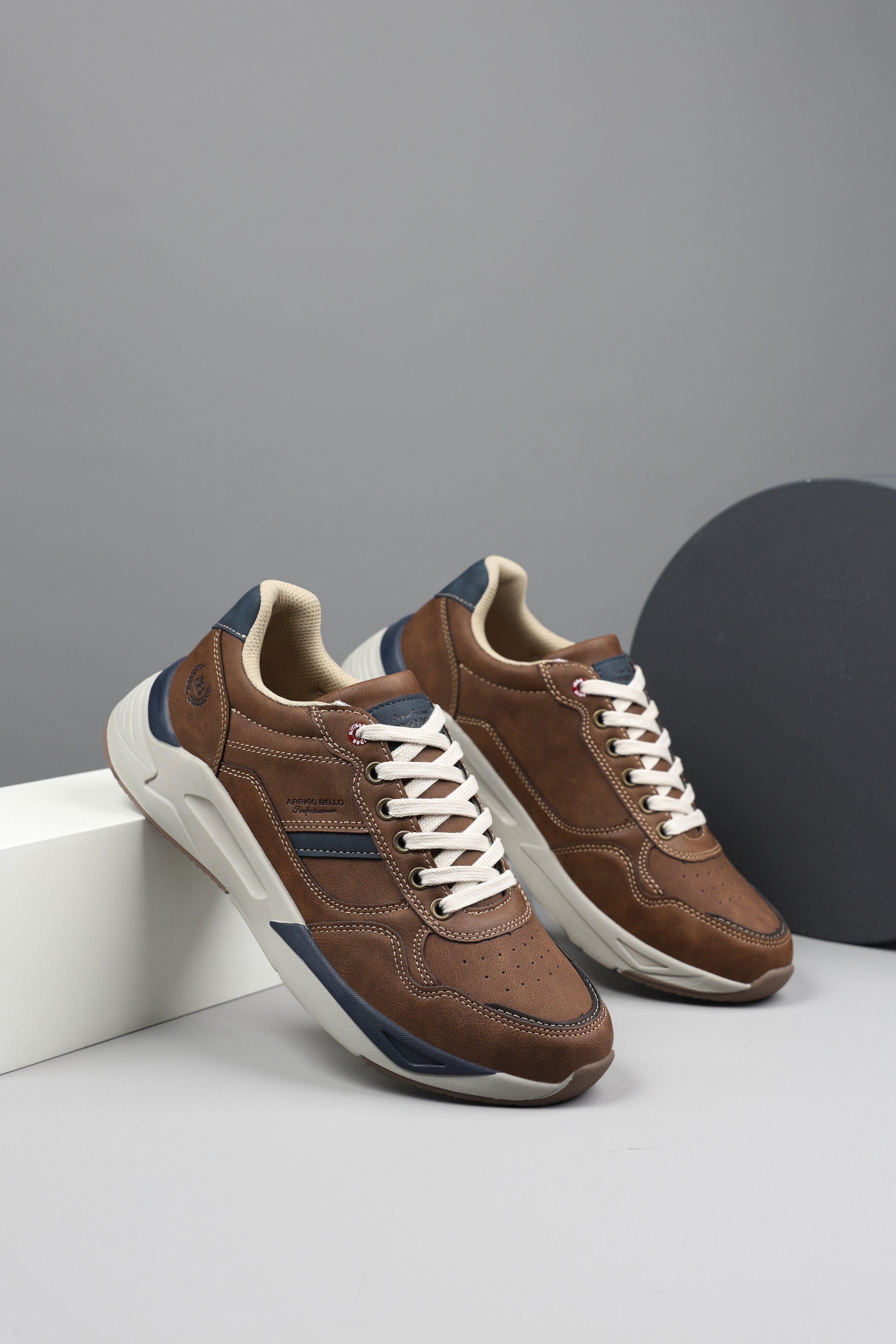 Adidasi casual-sport pentru Barbati, Model Lucian,Talpa Usoara de Spuma, Piele ecologica Premium, Confort Sporit, Arrigo Bello