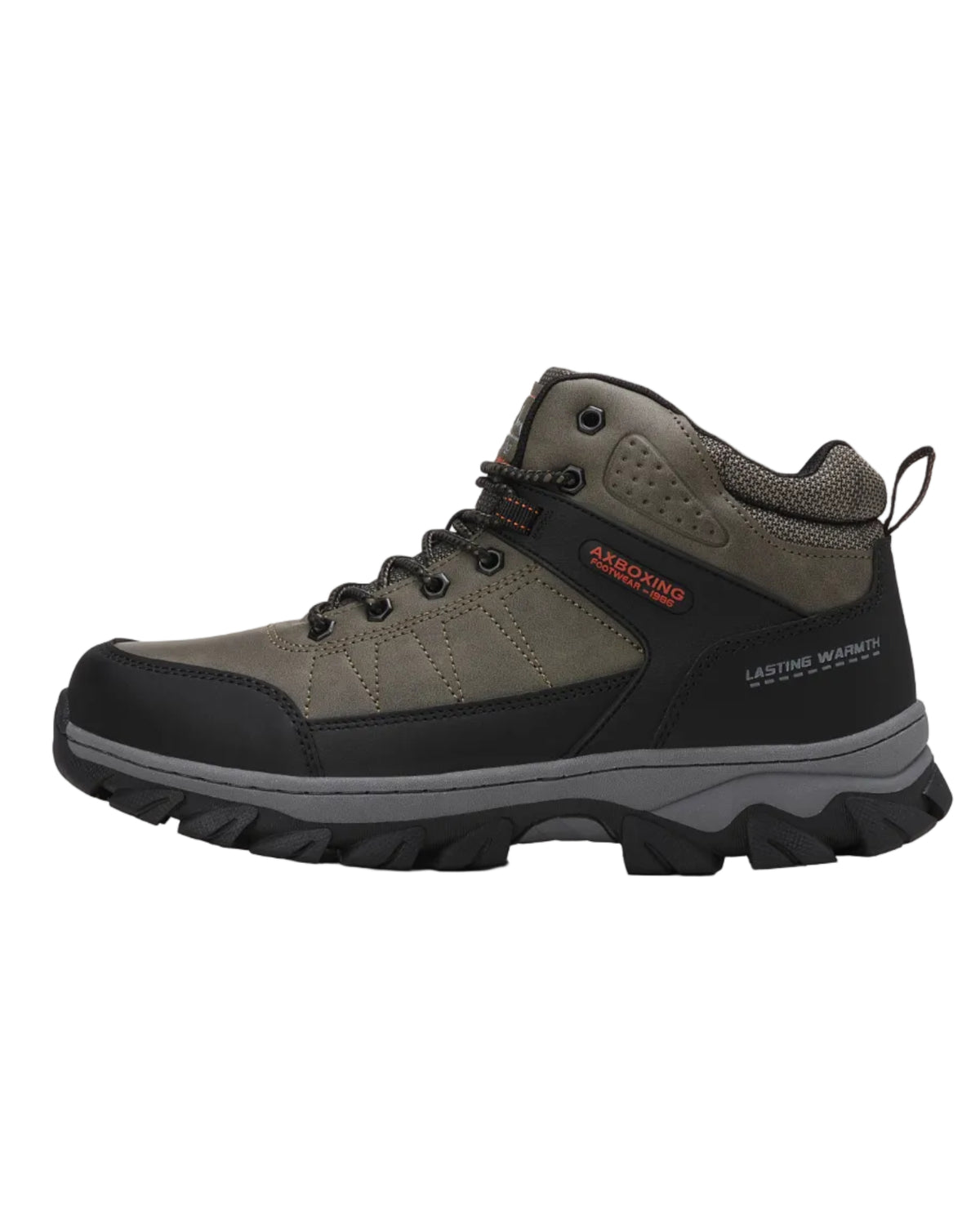 Ghete Casual Sport Bărbați , Model Cristo,Talpă Cusută Antiderapantă, Confortabile și Rezistente,Piele ecologica, Ax Boxing, Khaki