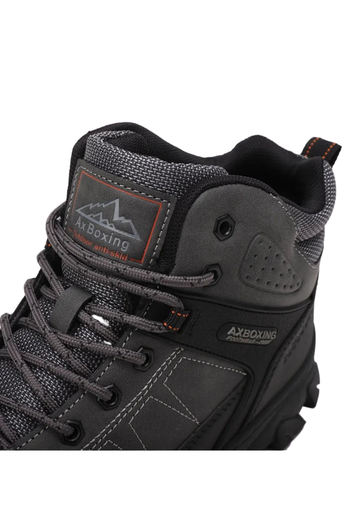 Ghete Casual Sport Bărbați , Model Cristo,Talpă Cusută Antiderapantă, Confortabile și Rezistente,Piele ecologica, Ax Boxing, Gri