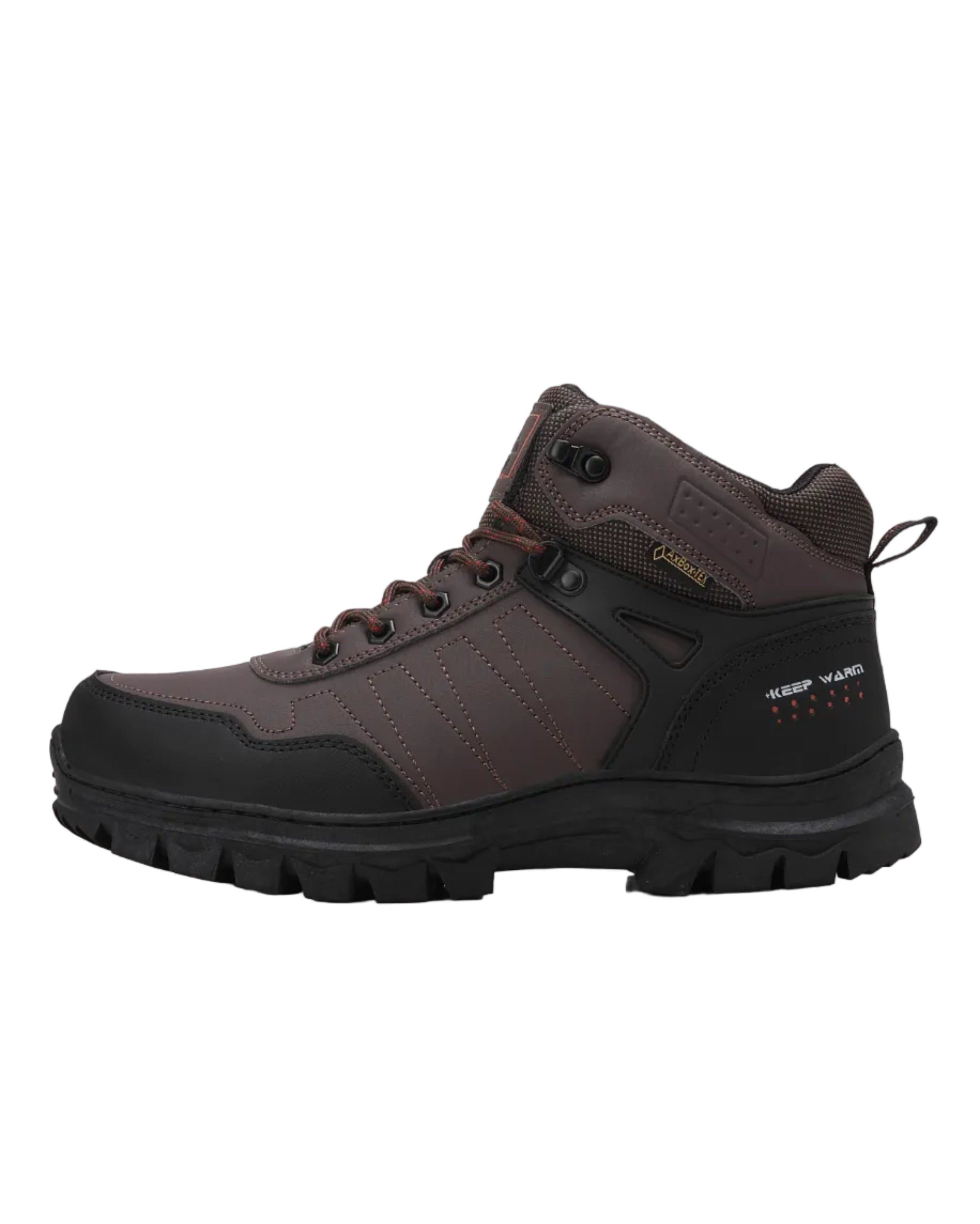 Ghete pentru Barbati, Model Karim, Imblanite, Talpa Antiderapanta-Cusuta, Piele Ecologica, Ax Boxing, Maro