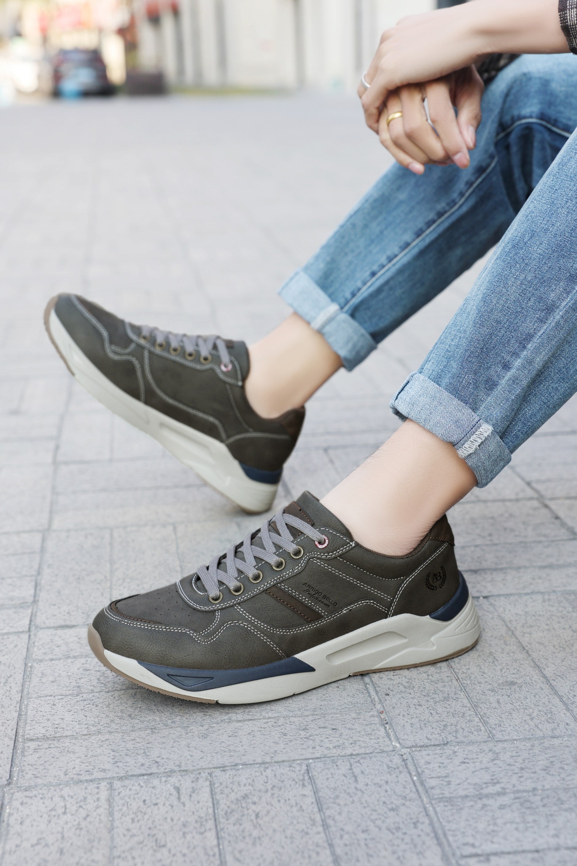 Pantof casual-sport Lucian Barbati, Talpa Usoara de Spuma, Piele ecologica Premium, Confort Sporit, Arrigo Bello