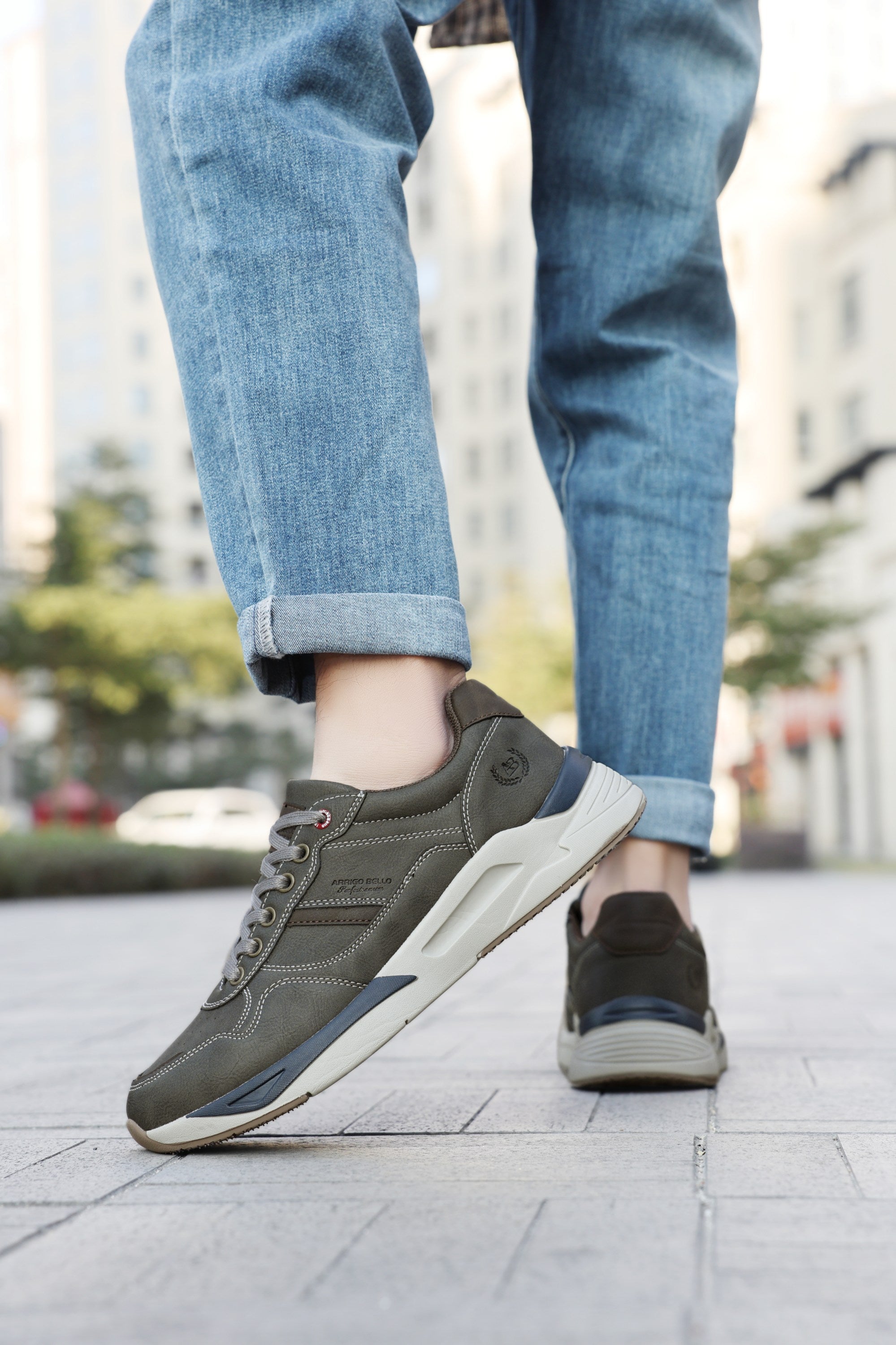 Pantof casual-sport Lucian Barbati, Talpa Usoara de Spuma, Piele ecologica Premium, Confort Sporit, Arrigo Bello