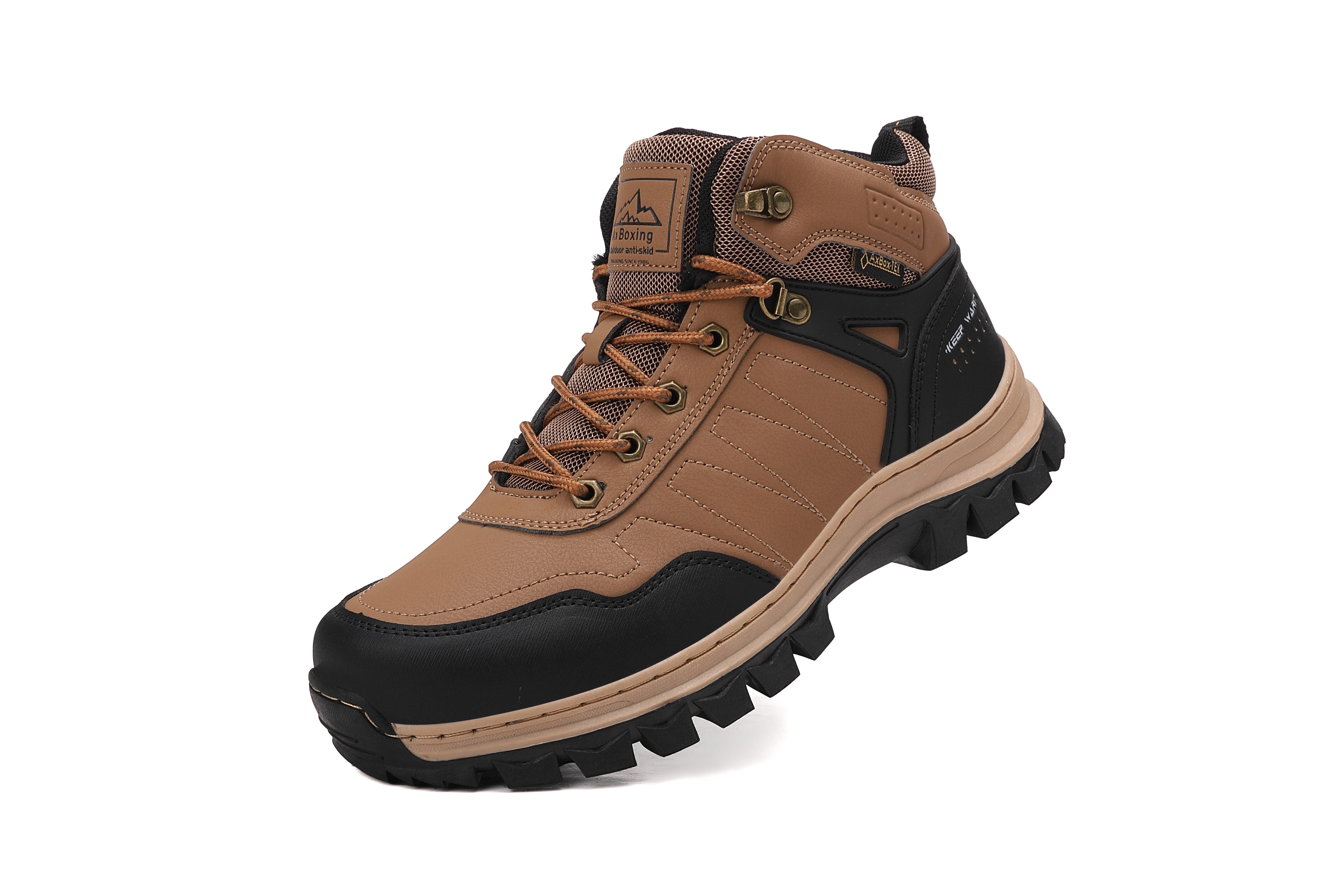 Ghete Karim  tip Bocanci, Imblanite, pentru Barbati, Talpa Antiderapanta, Cusuta, Piele Ecologica, Ax Boxing