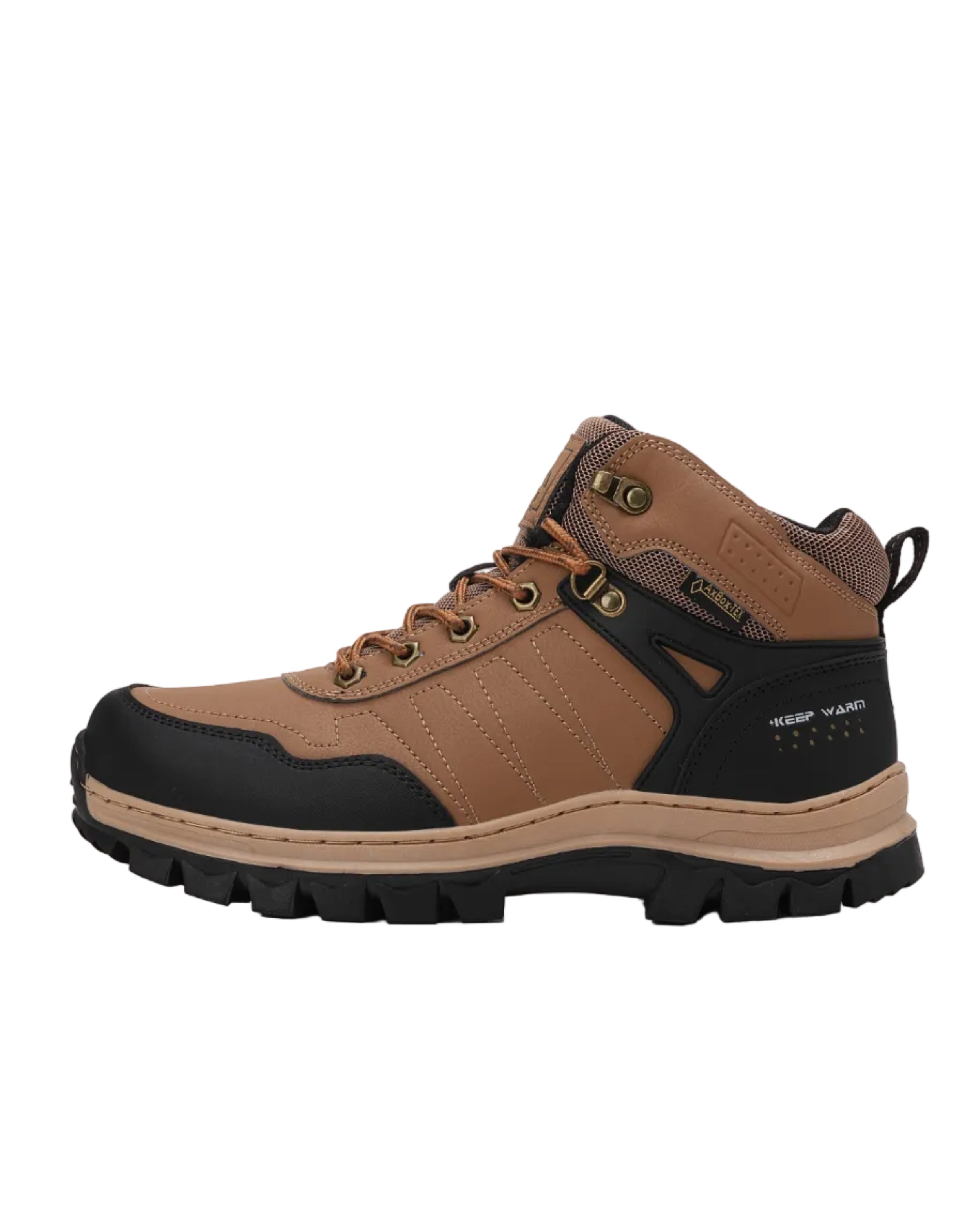 Ghete pentru Barbati, Model Karim, Imblanite, Talpa Antiderapanta-Cusuta, Piele Ecologica, Ax Boxing, Camel