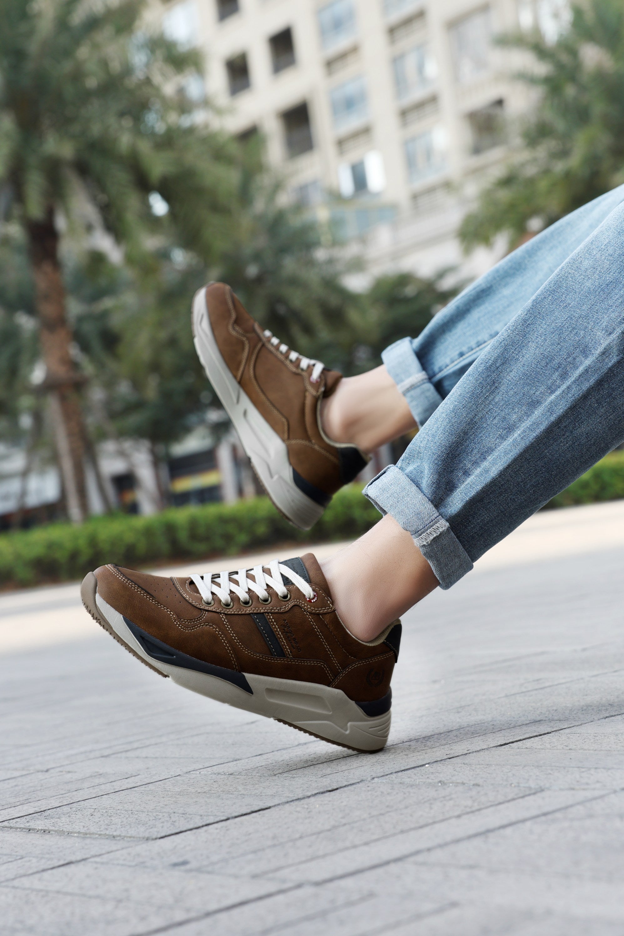 Pantof casual-sport Lucian Barbati, Talpa Usoara de Spuma, Piele ecologica Premium, Confort Sporit, Arrigo Bello