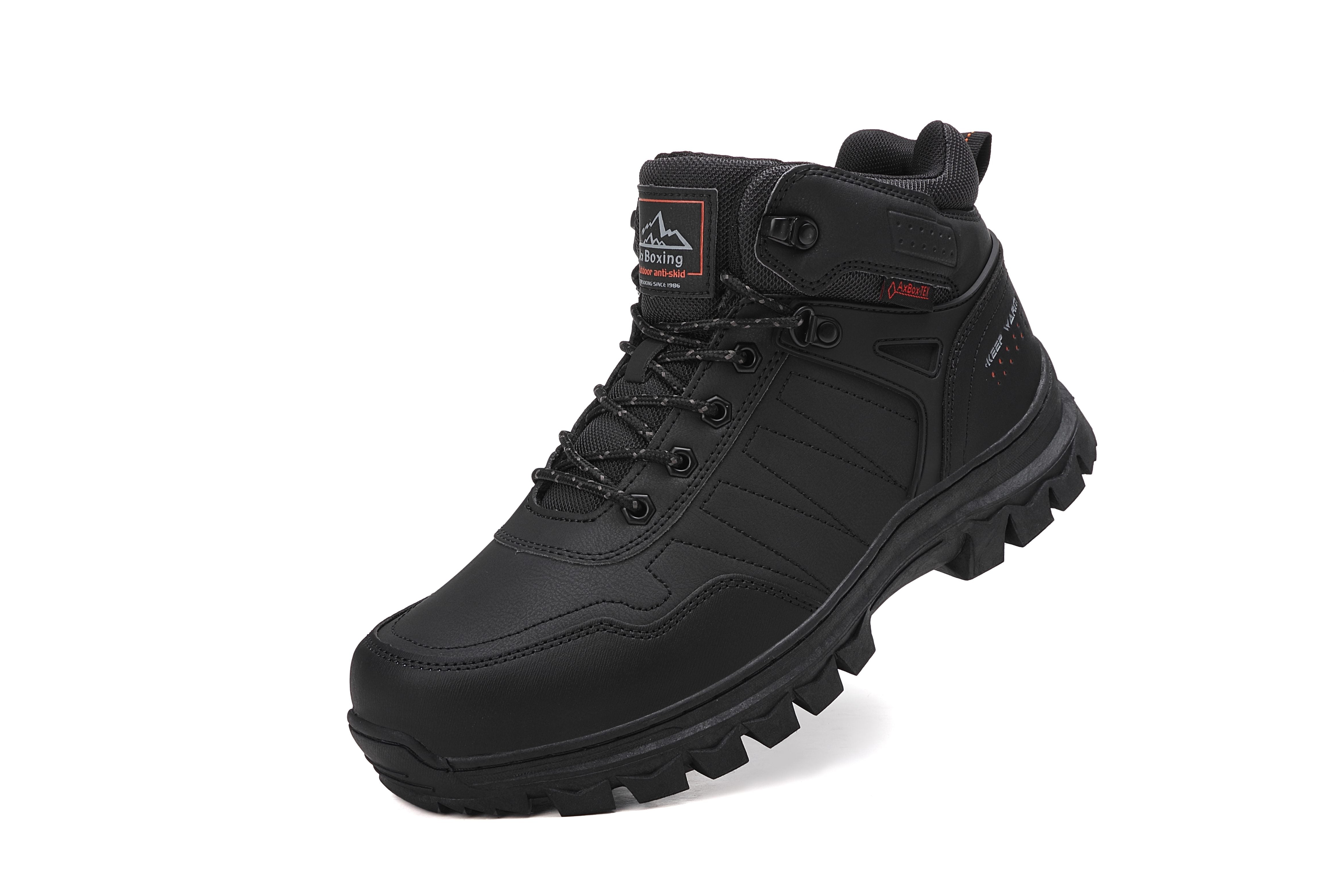 Ghete Karim  tip Bocanci, Imblanite, pentru Barbati, Talpa Antiderapanta, Cusuta, Piele Ecologica, Ax Boxing
