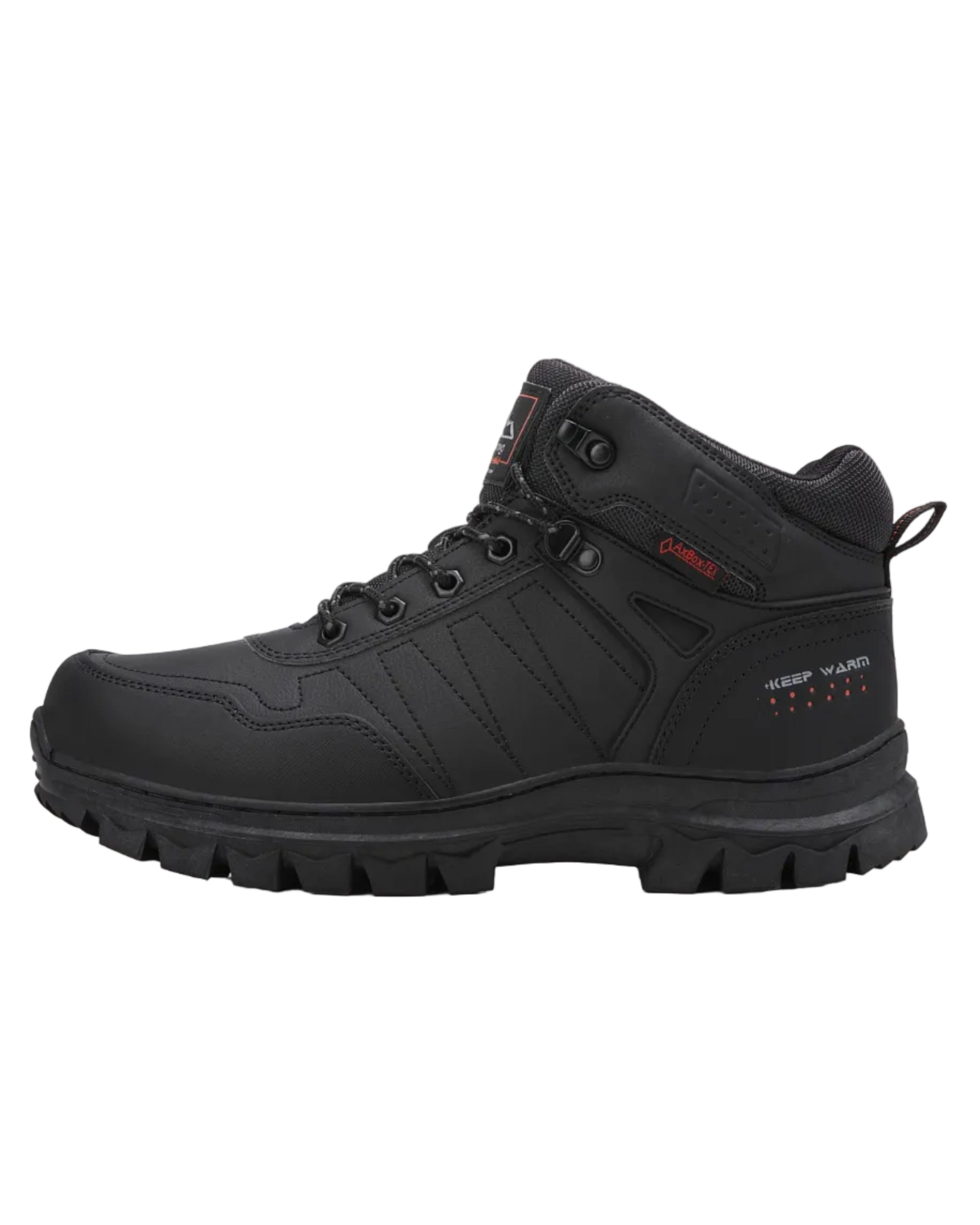 Ghete pentru Dama si Copii, Model Taylor, Imblaniti, Talpa cusuta -Antiderapanta, Piele ecologica, Ax Boxing, Negru