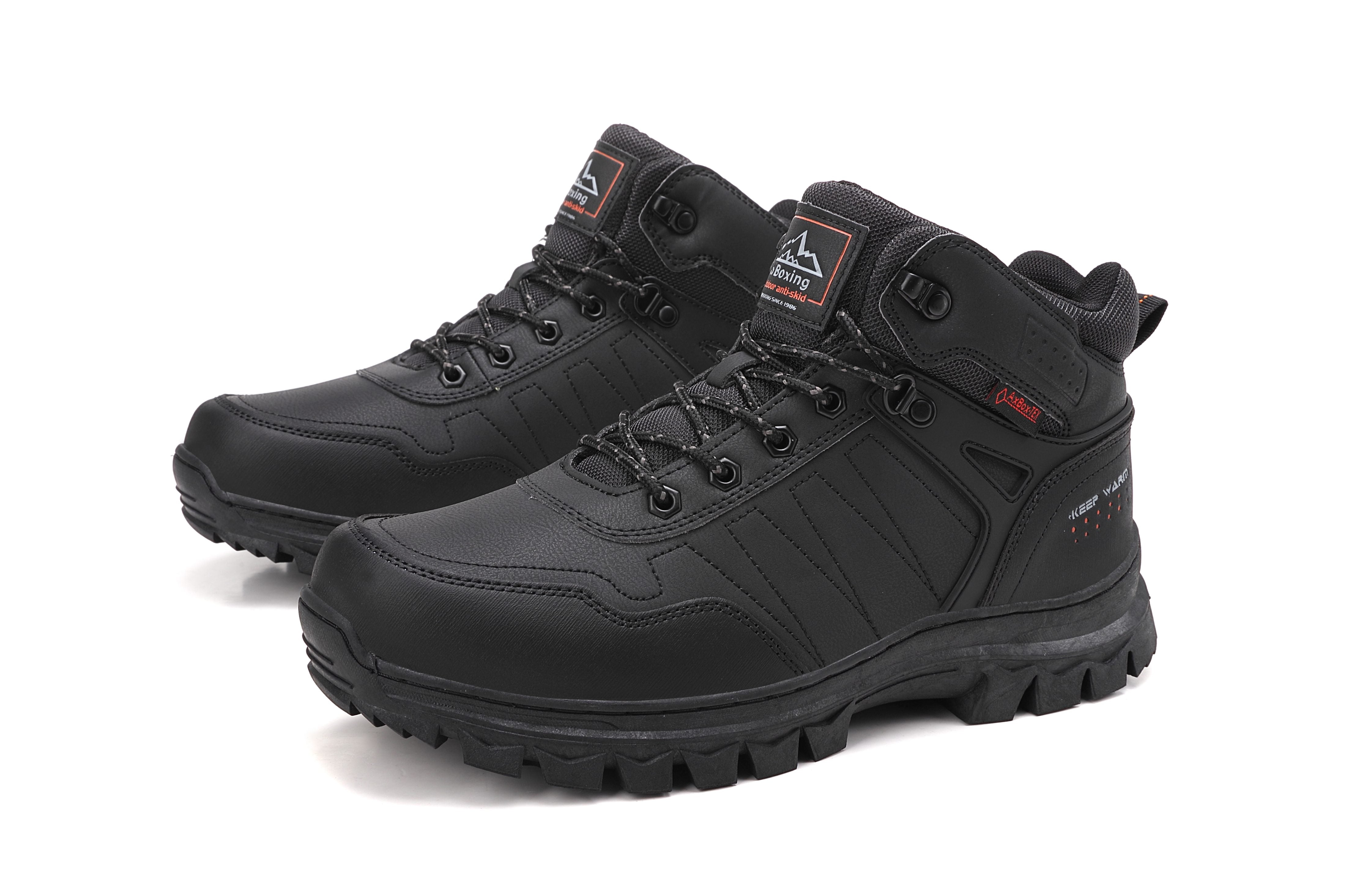 Ghete Karim  tip Bocanci, Imblanite, pentru Barbati, Talpa Antiderapanta, Cusuta, Piele Ecologica, Ax Boxing