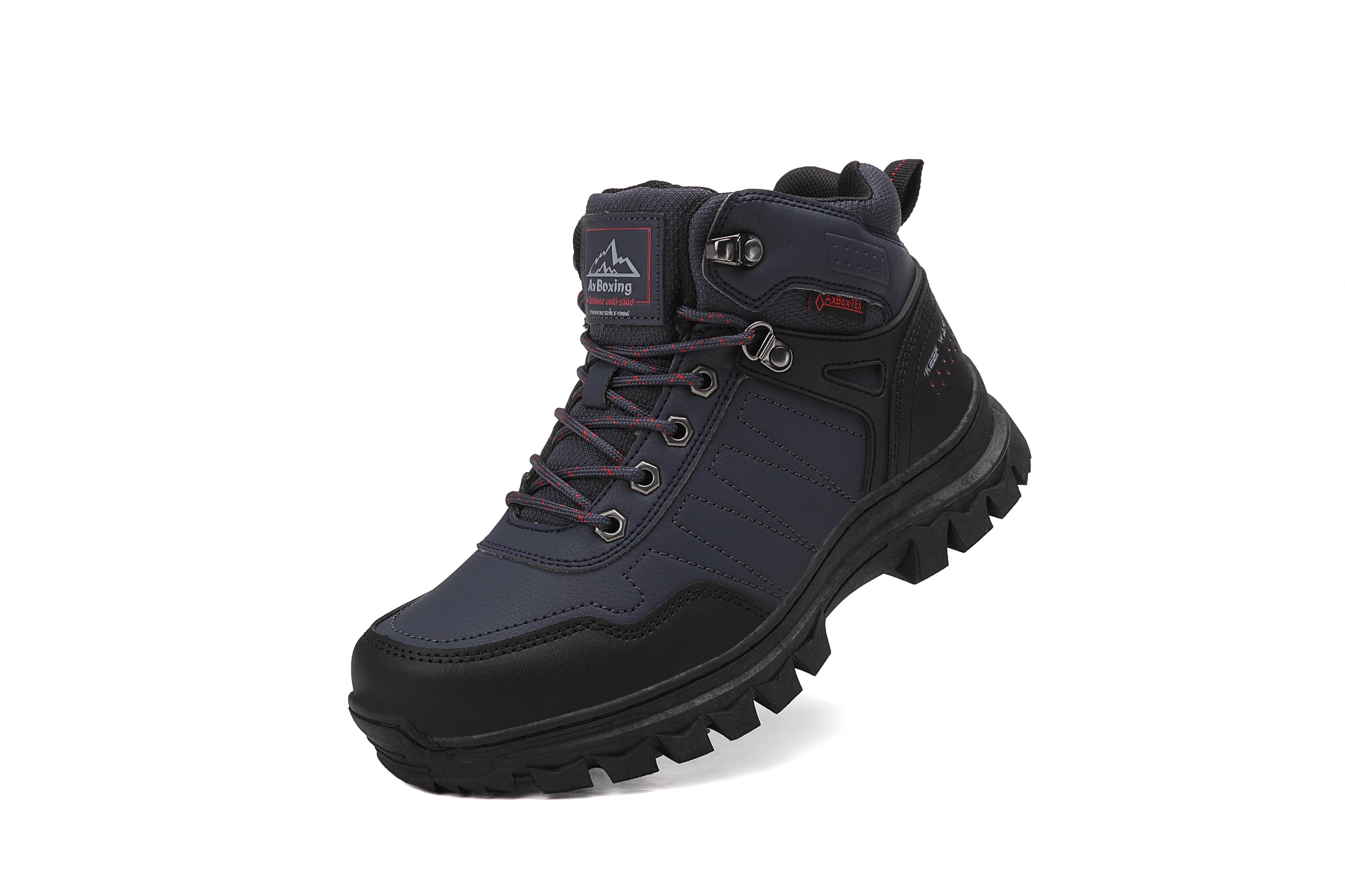 Ghete Karim  tip Bocanci, Imblanite, pentru Barbati, Talpa Antiderapanta, Cusuta, Piele Ecologica, Ax Boxing