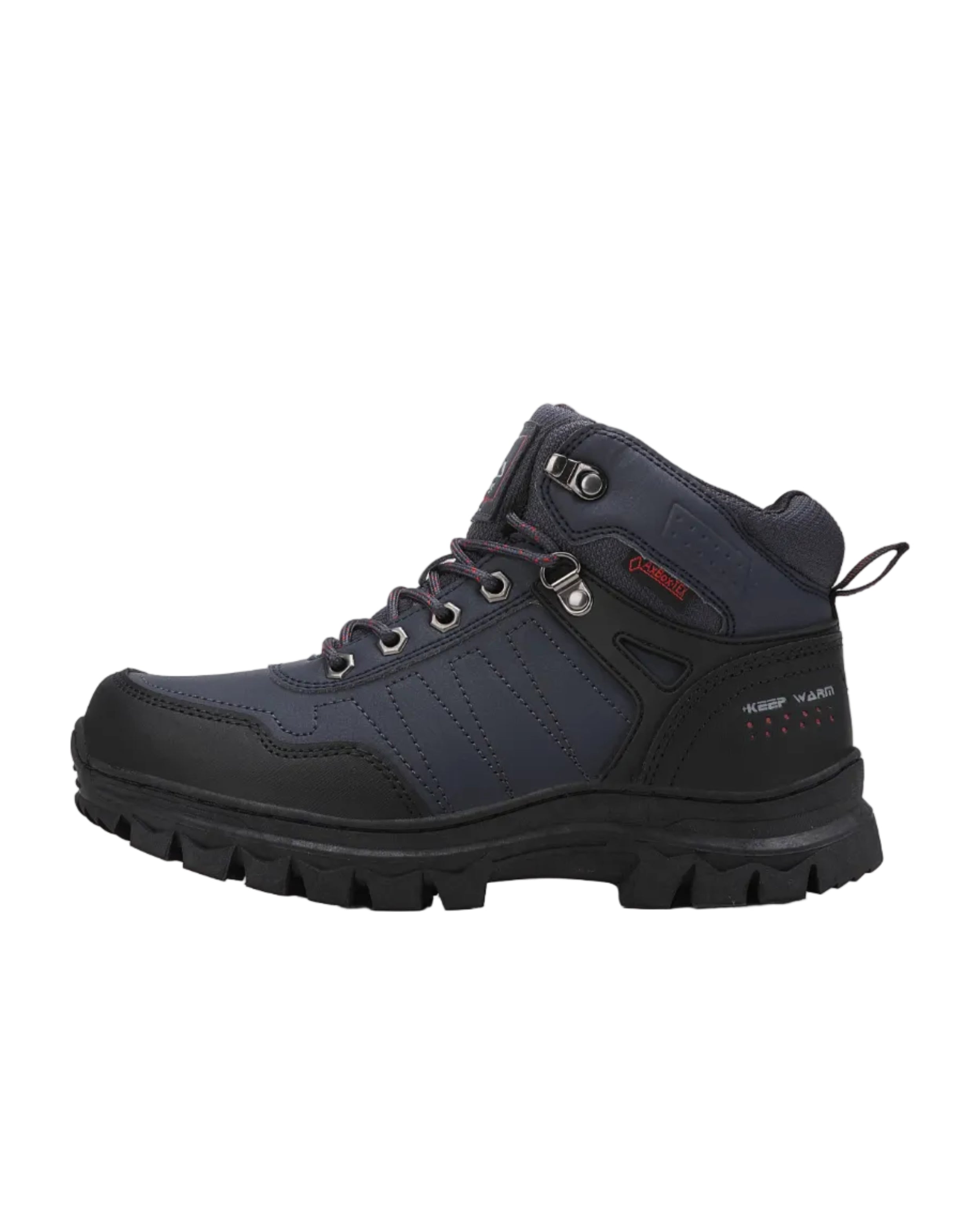Ghete pentru Dama si Copii, Model Taylor, Imblaniti, Talpa cusuta -Antiderapanta, Piele ecologica, Ax Boxing,Bleumarin