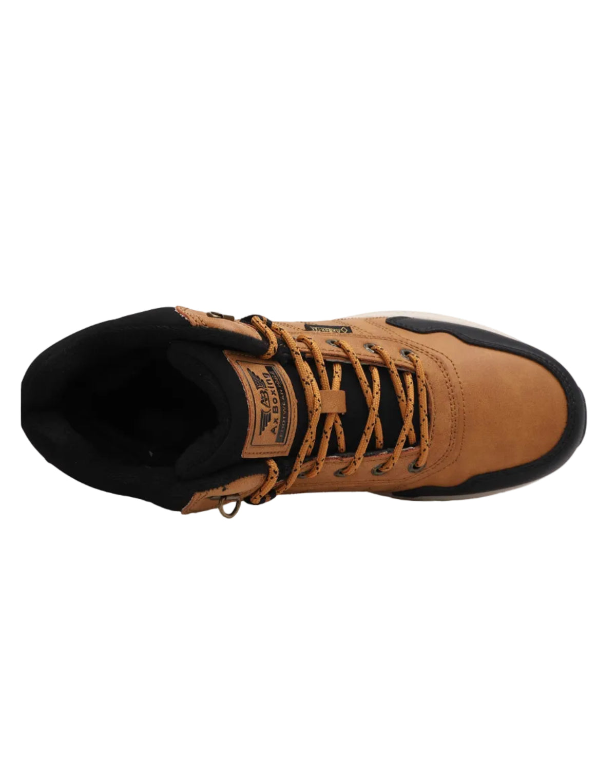 Ghete sport pentru Barbati, Model Fabian, Piele Ecologica, Talpa inalta de Spuma, Imblanite, Usoare si Confortabile, Ax Boxing, Camel