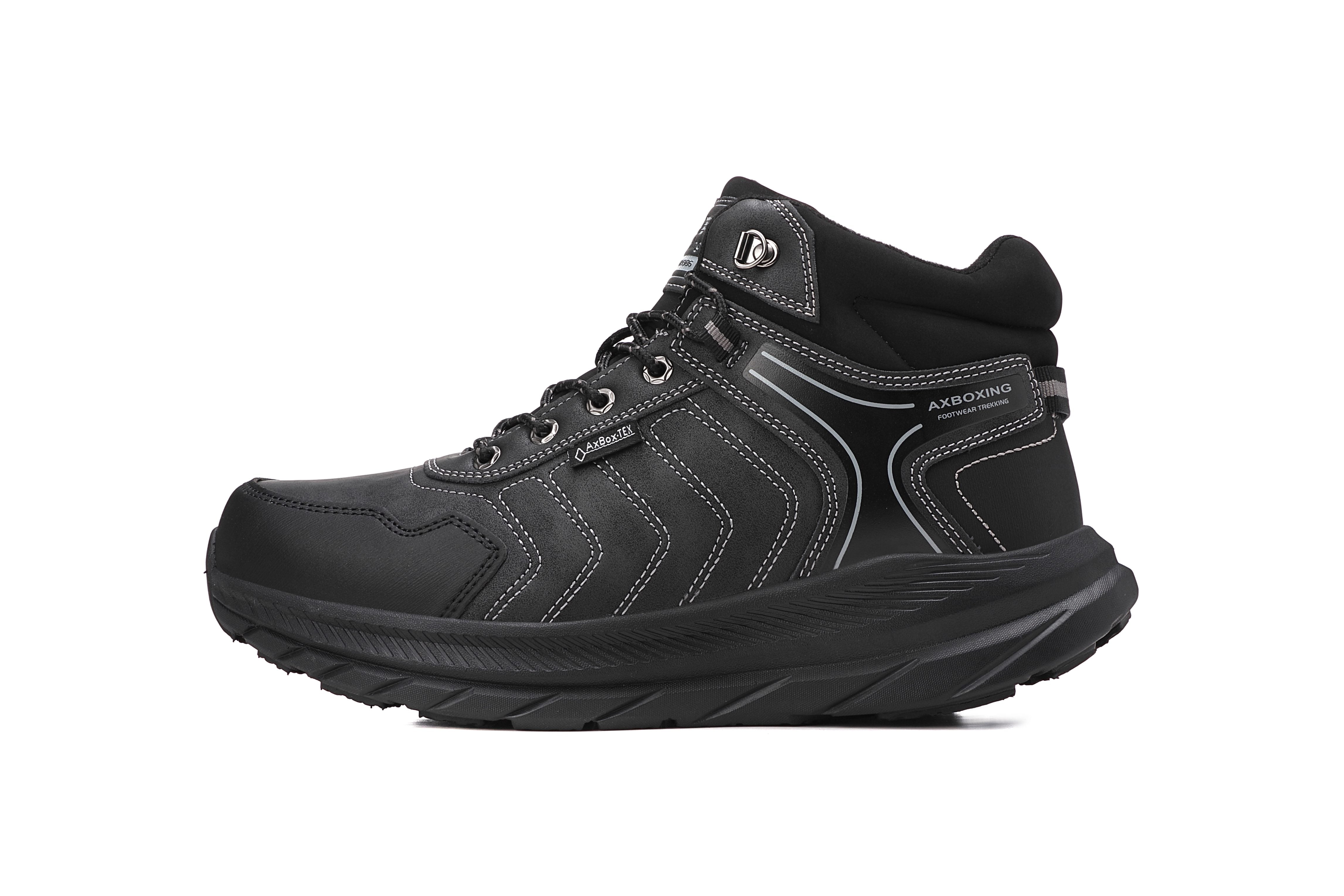 Ghete sport Fabian pentru Barbati, Piele Ecologica, Talpa inalta de Spuma, Imblanite,Usoare si Confortabile, Ax Boxing