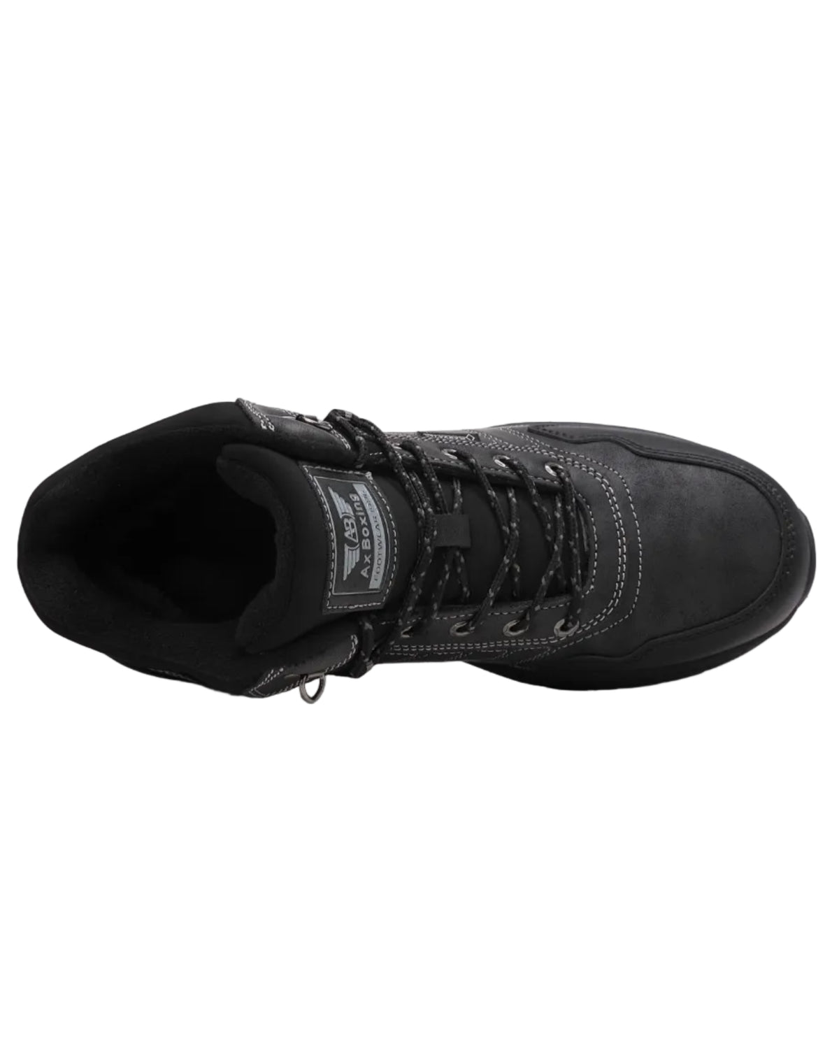 Ghete sport pentru Baieti, Model Axel, Piele Ecologica, Talpa inalta de Spuma, Imblanite,Usoare si Confortabile, Ax Boxing, Negru