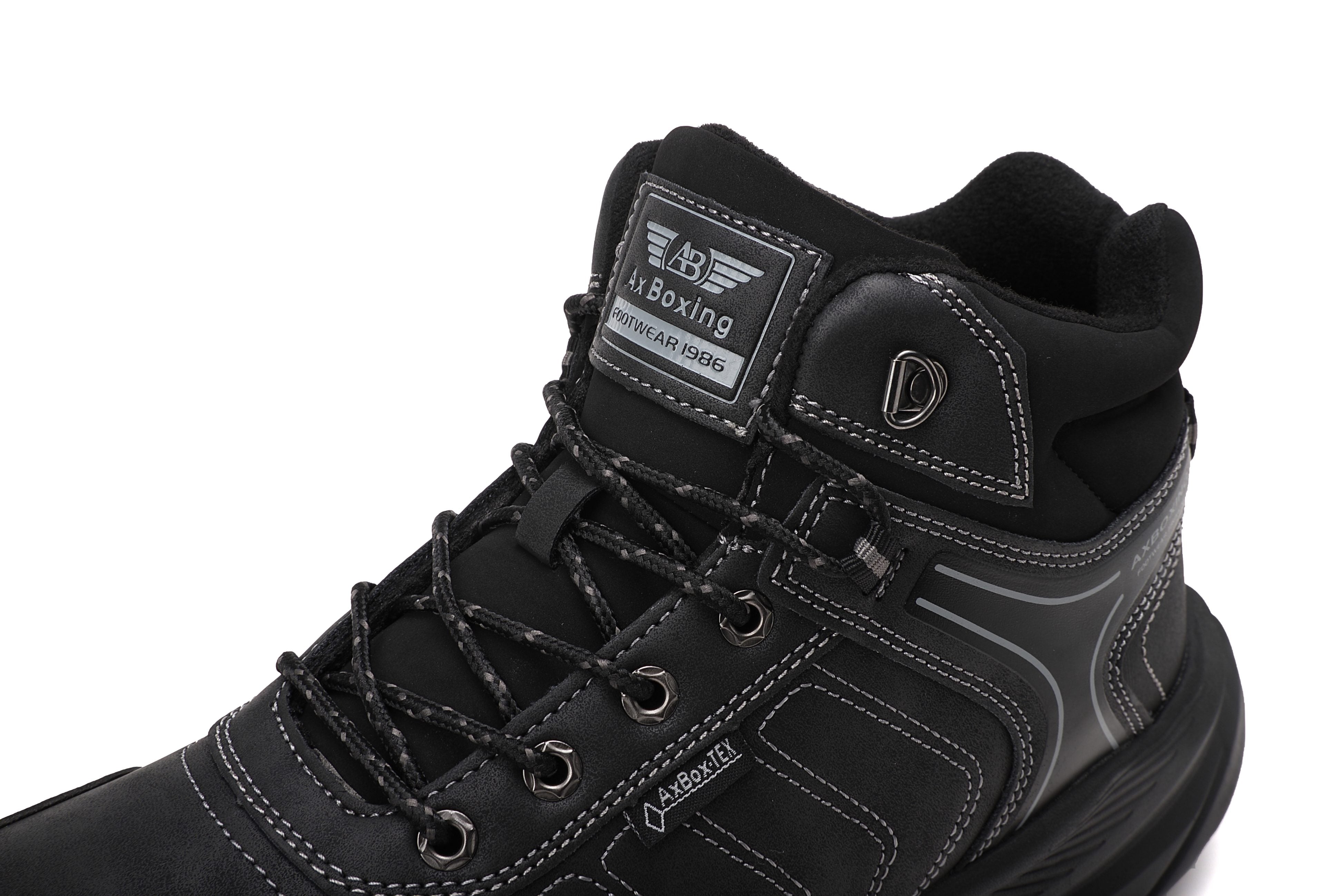 Ghete sport Fabian pentru Barbati, Piele Ecologica, Talpa inalta de Spuma, Imblanite,Usoare si Confortabile, Ax Boxing