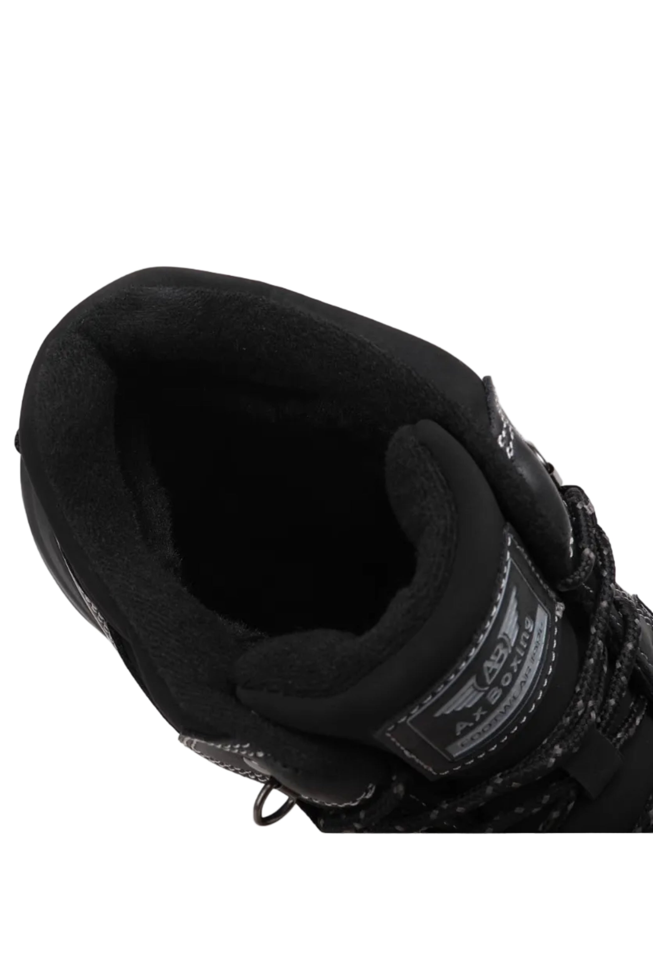 Ghete sport pentru Barbati, Model Fabian, Piele Ecologica, Talpa inalta de Spuma, Imblanite, Usoare si Confortabile, Ax Boxing, Negru