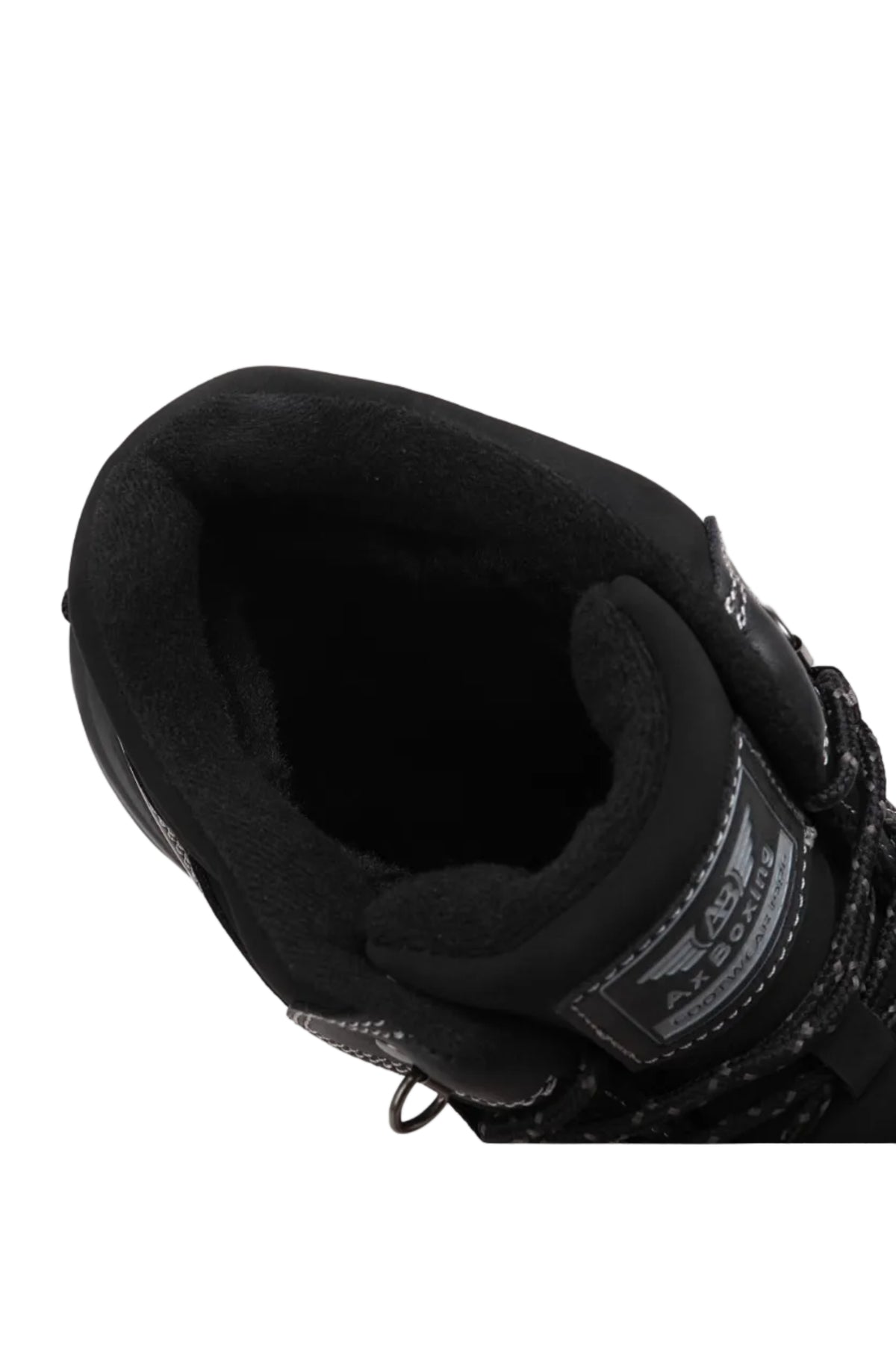 Ghete sport pentru Baieti, Model Axel, Piele Ecologica, Talpa inalta de Spuma, Imblanite,Usoare si Confortabile, Ax Boxing, Negru