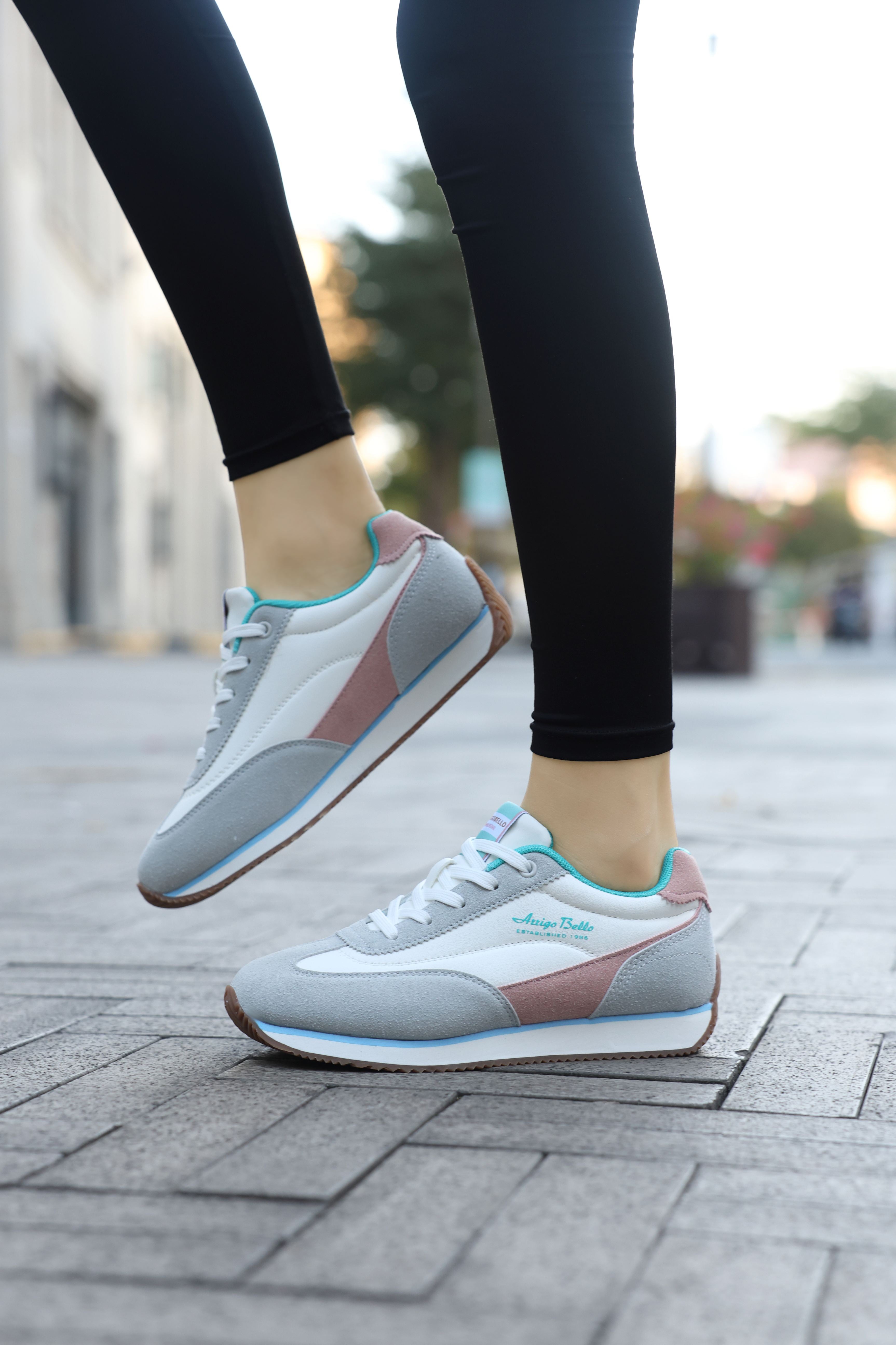 Pantofi casual pentru Dama, Model Lisa, Piele ecologica cu insertii piele naturala, Talpa subtire, Arrigo Bello