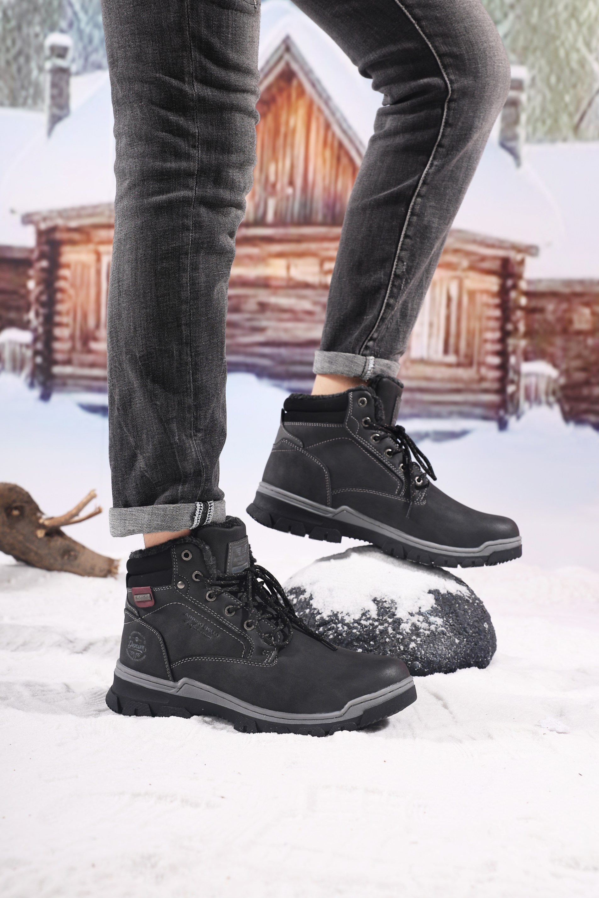 Ghete Pascal Casual pentru Barbati, Talpa Cusuta si Antiderapanta, Imblanite, Piele ecologica Premium, Arrigo Bello