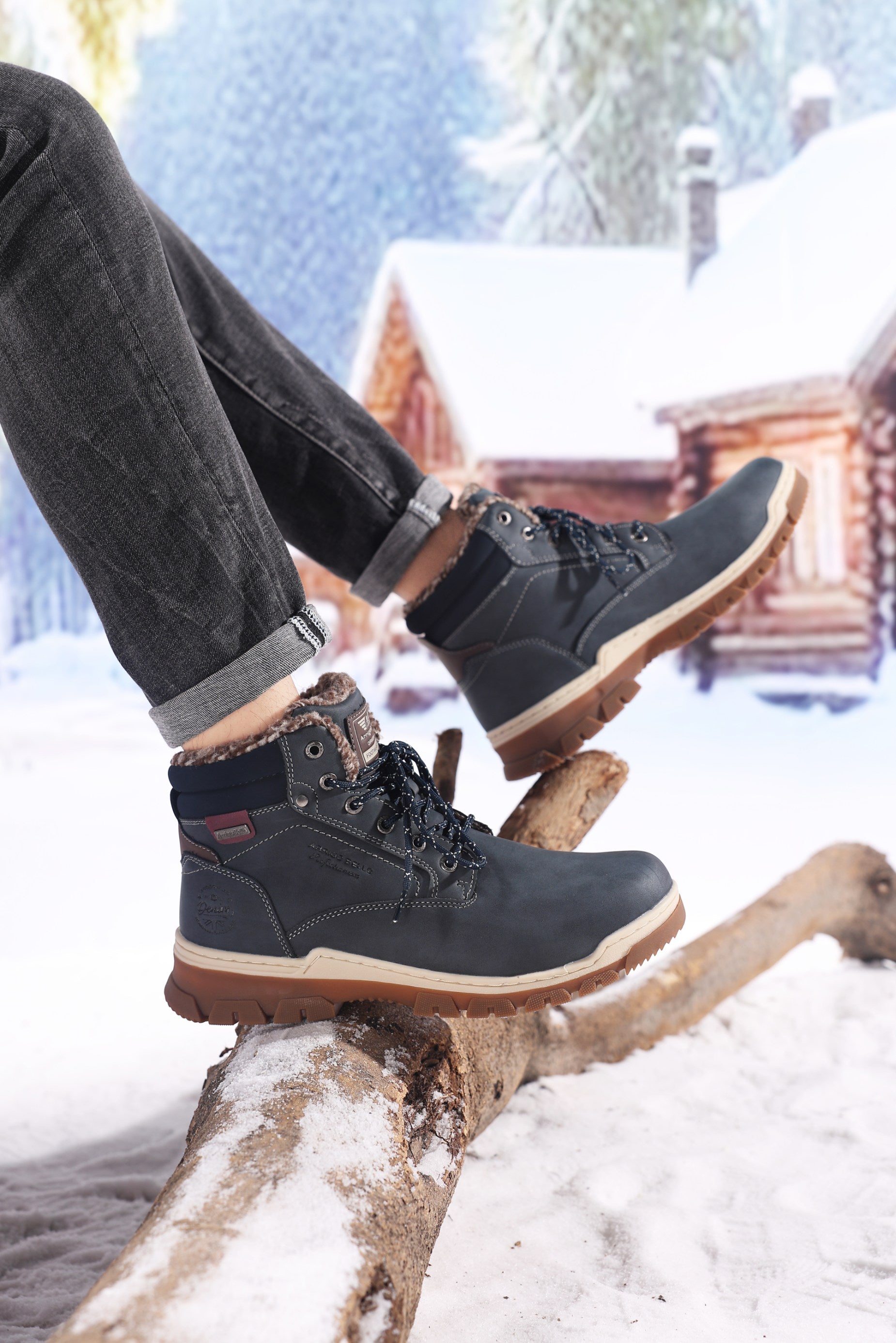 Ghete Pascal Casual pentru Barbati, Talpa Cusuta si Antiderapanta, Imblanite, Piele ecologica Premium, Arrigo Bello