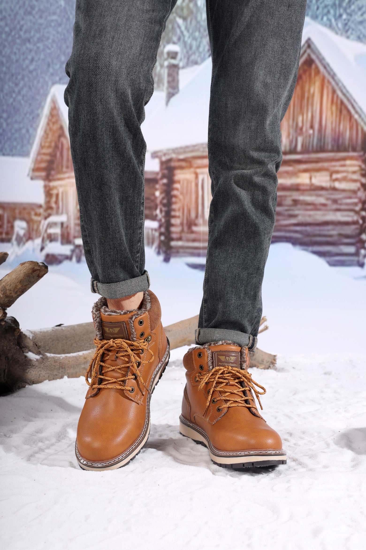 Ghete Stefan casual-elegante pentru Barbati, Imblanite, Piele ecologica Premium,Talpa Cusuta si Antiderapanta, Arrigo Bello