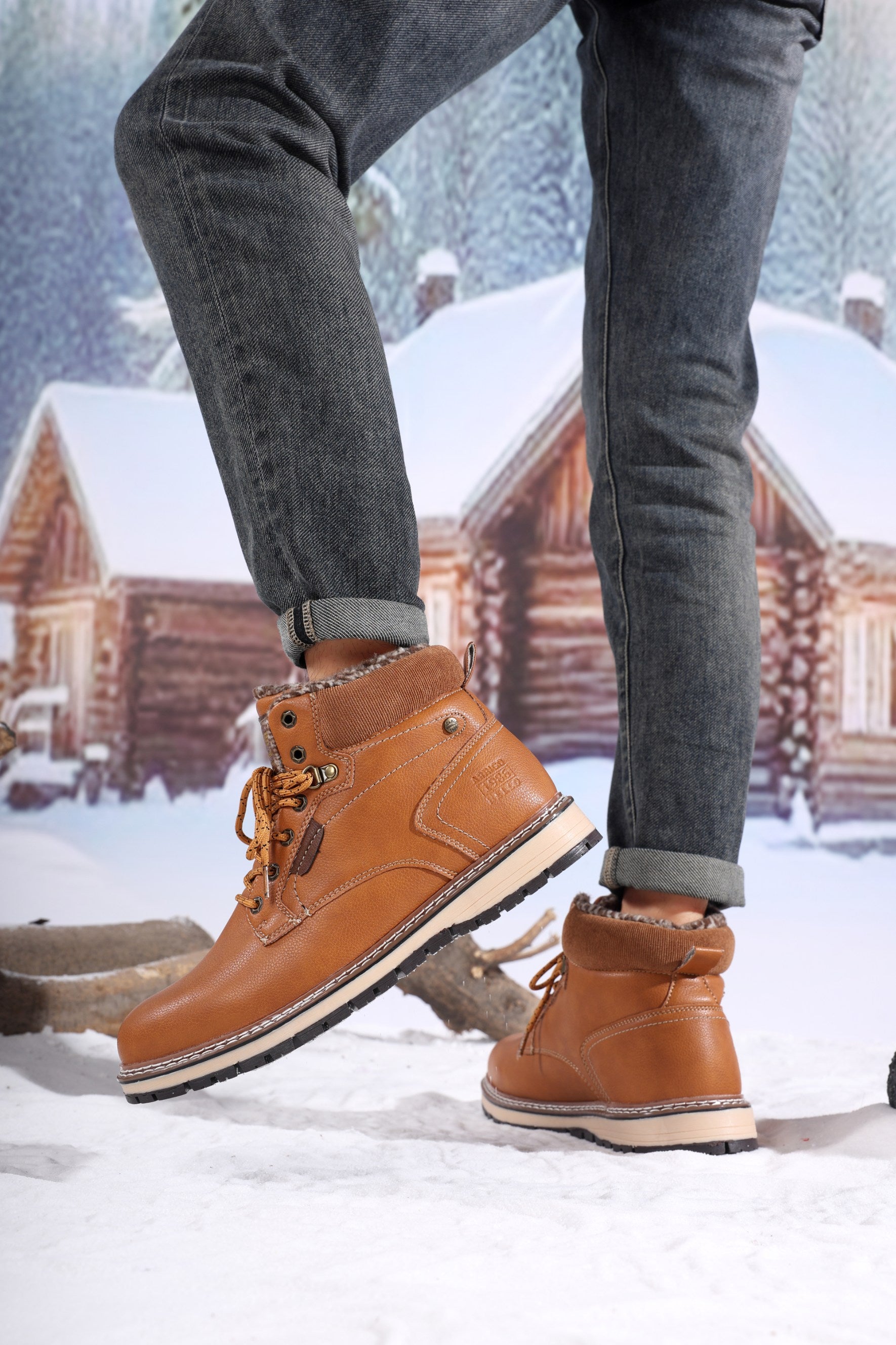 Ghete Stefan casual-elegante pentru Barbati, Imblanite, Piele ecologica Premium,Talpa Cusuta si Antiderapanta, Arrigo Bello