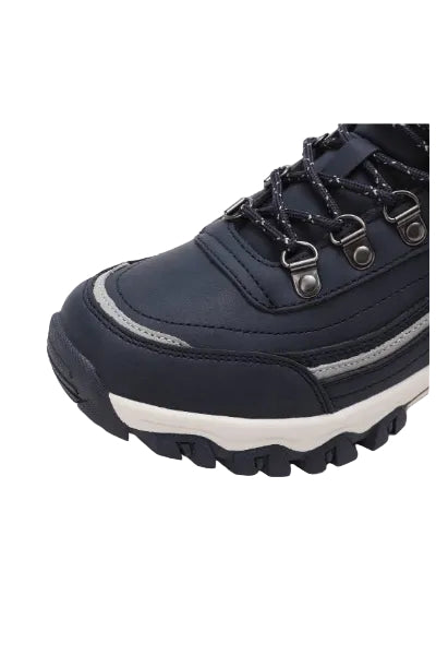Ghete Imblanite pentru Femei si Copii, Model Amyri, Piele Ecologica, Talpa Antiderapanta cu striatii, Confortabile si Calduroase, Ax Boxing, Bleumarin