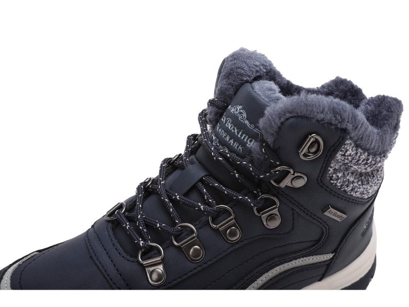 Ghete Amir Imblanite pentru Femei si Copii, Piele Ecologica, Talpa Antiderapanta cu striatii, Confortabile si Calduroase, Ax Boxing