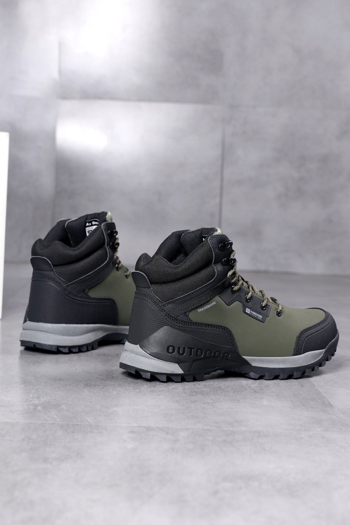 Ghete Imblanite Unisex, Model Ralo, Piele ecologica premium, Talpa Antiderapanta, Model Outdoor Confortabil, Ax Boxing, Khaki