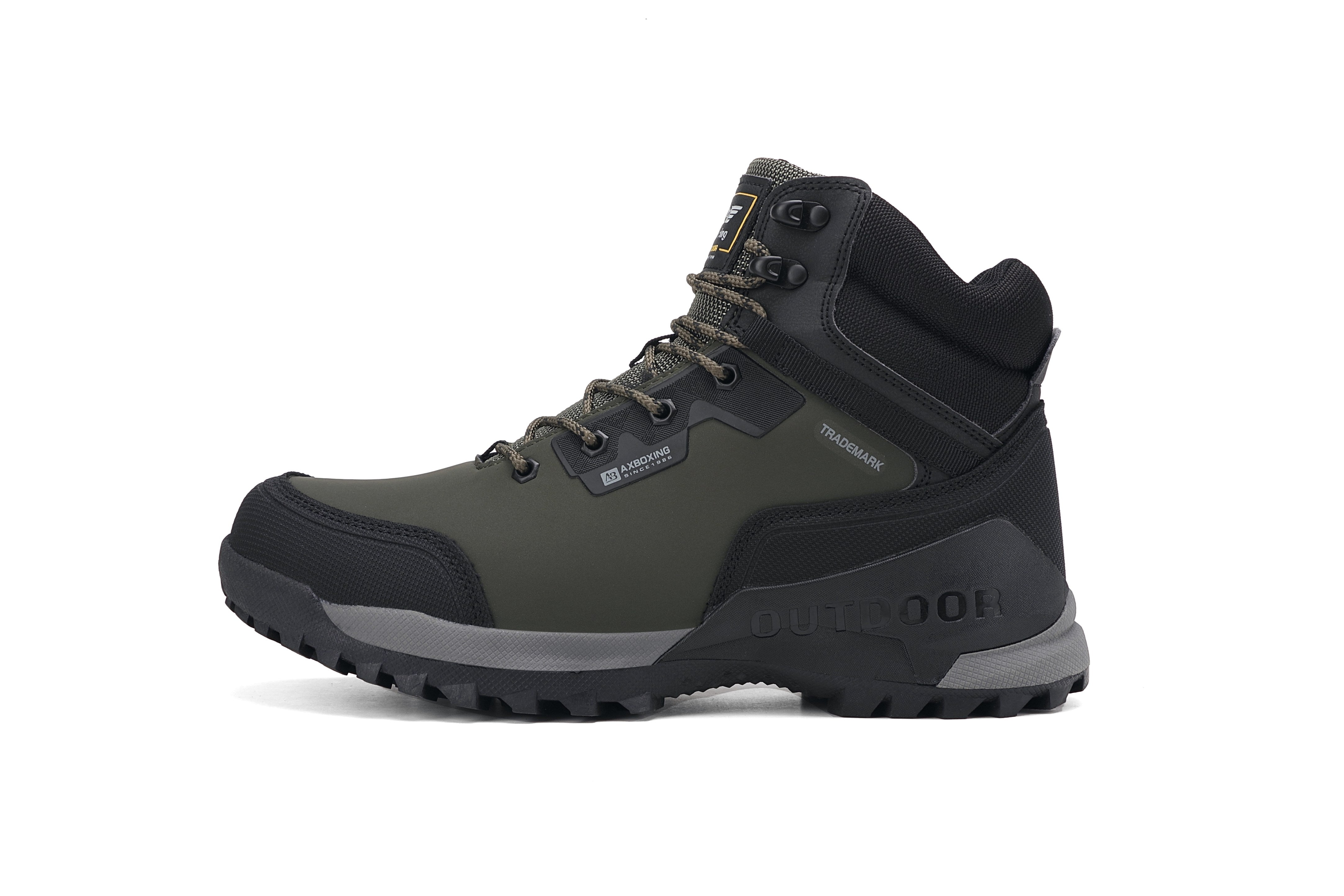 Ghete Bruno bărbați îmblănite outdoor din piele ecologică cu șiret și talpă antiderapantă, Ax Boxing