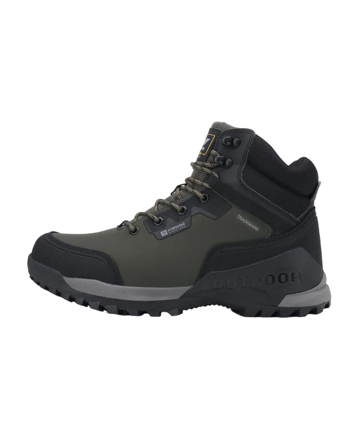Ghete Imblănite pentru Barbati, Model Bruno, Outdoor, Piele ecologică, Siret, Talpă antiderapantă, Ax Boxing, Khaki