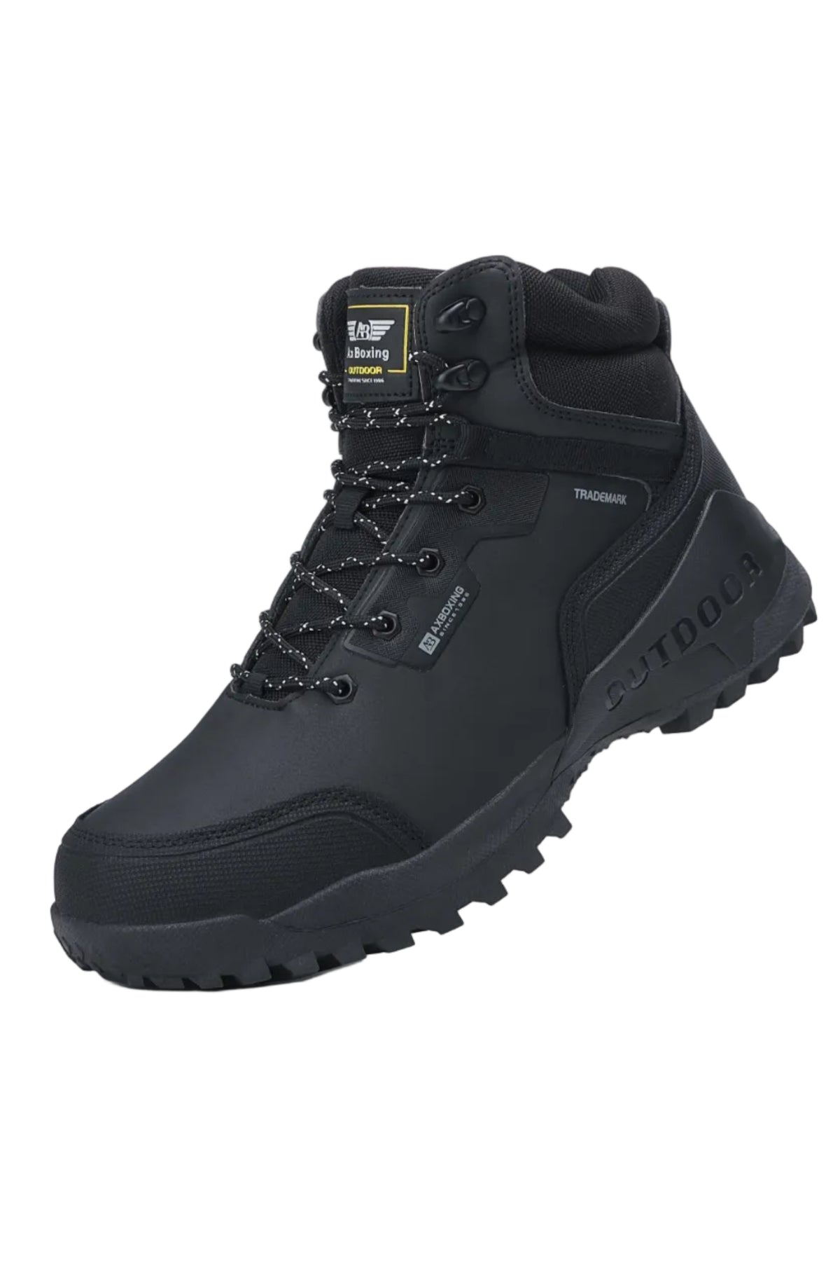 Ghete Imblanite Unisex, Model Ralo, Piele ecologica premium, Talpa Antiderapanta, Model Outdoor Confortabil, Ax Boxing, Negru