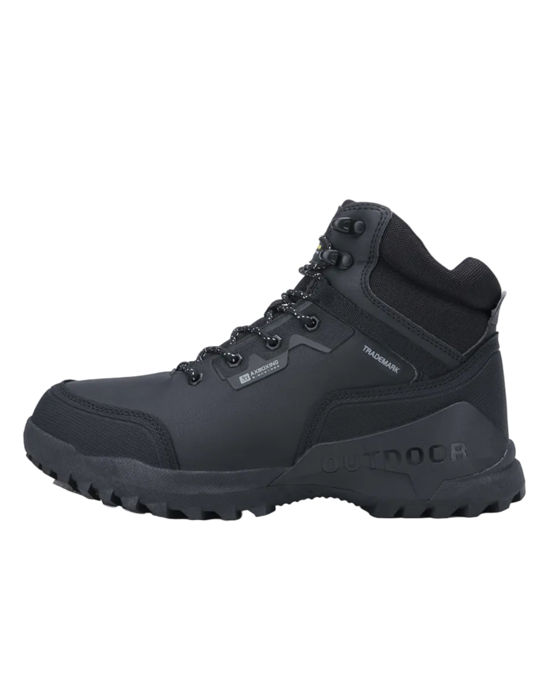 Ghete Imblănite pentru Barbati, Model Bruno, Outdoor, Piele ecologică, Siret, Talpă antiderapantă, Ax Boxing, Negru