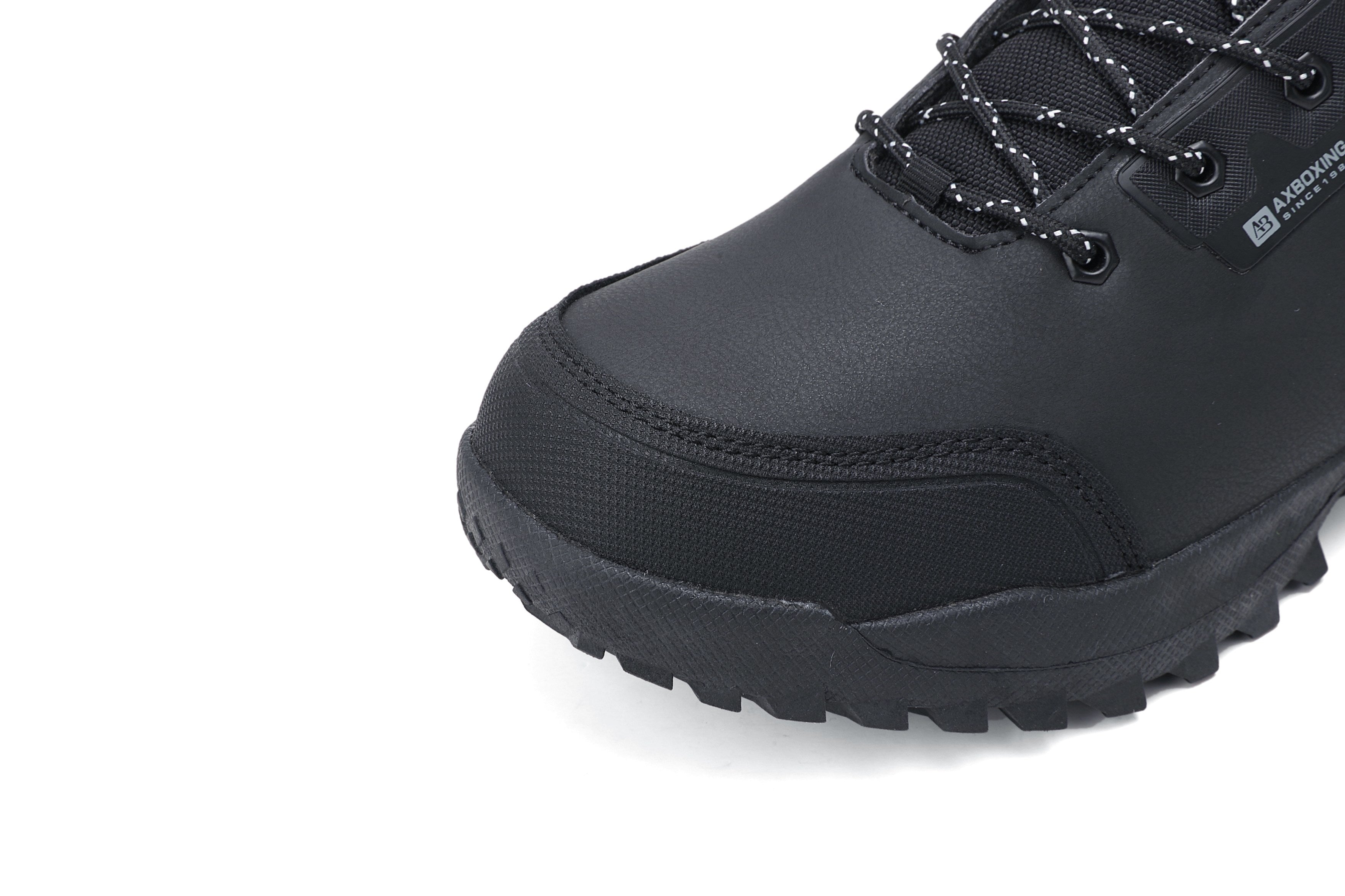 Ghete Bruno bărbați îmblănite outdoor din piele ecologică cu șiret și talpă antiderapantă, Ax Boxing