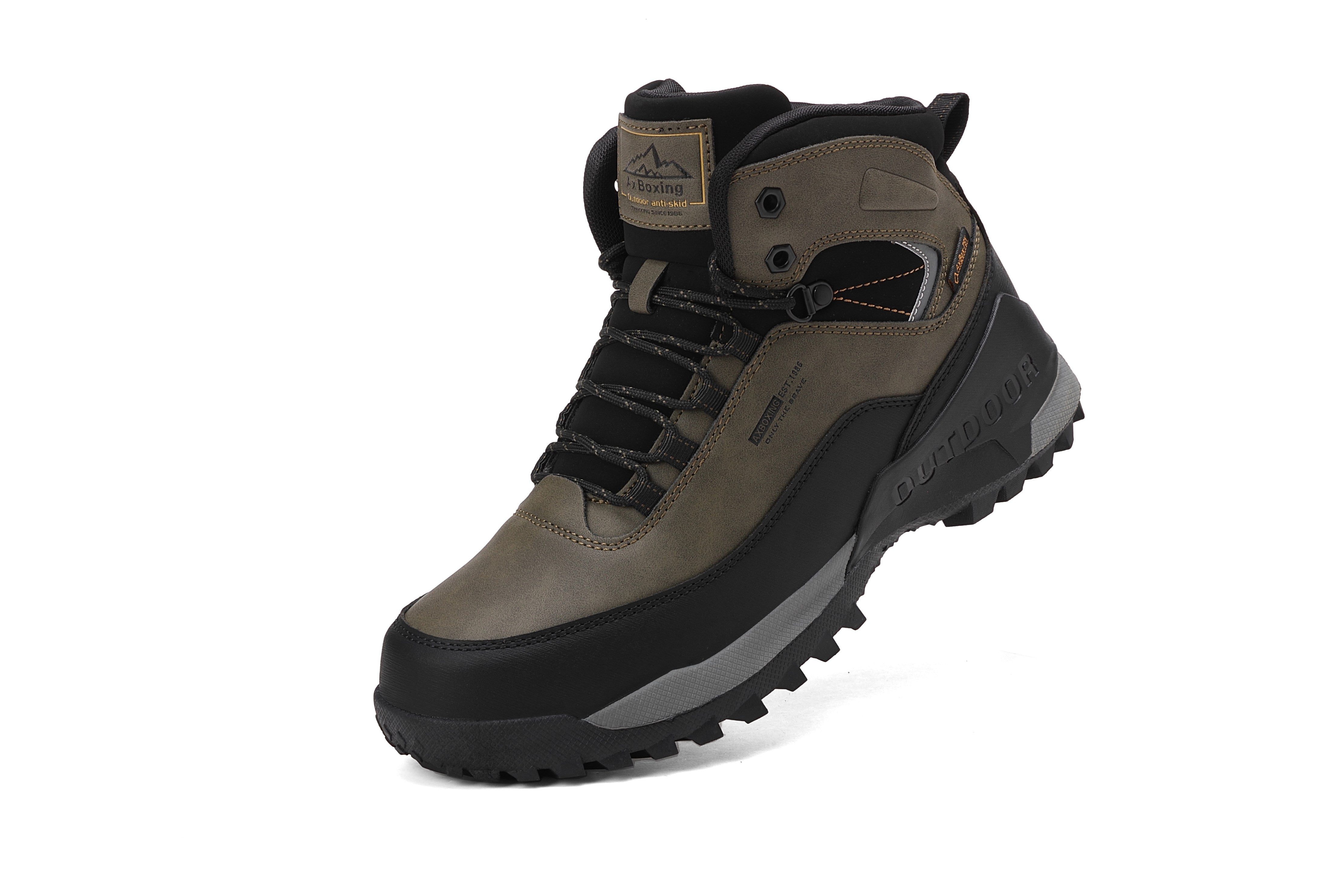 Bocanci Simon Imblaniti pentru Barbati, Piele Ecologica Pemium, Talpa Antiderapanta cu striatii, Caldurosi si Confortabili, Ax Boxing